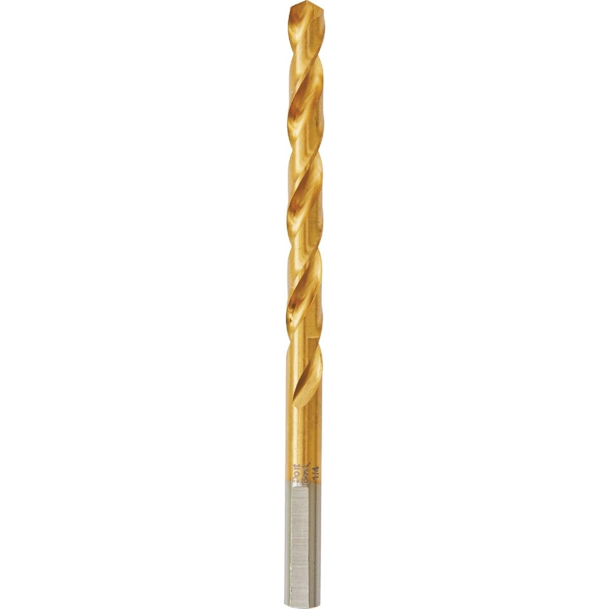 Premium Mibro Titanium Nitride Coated Jobber Drill Bit - 1 Pack High Speed Steel Drill Bit for Metal, Wood & Plastic - Ideal for DIY, Construction & Metalworking Projects