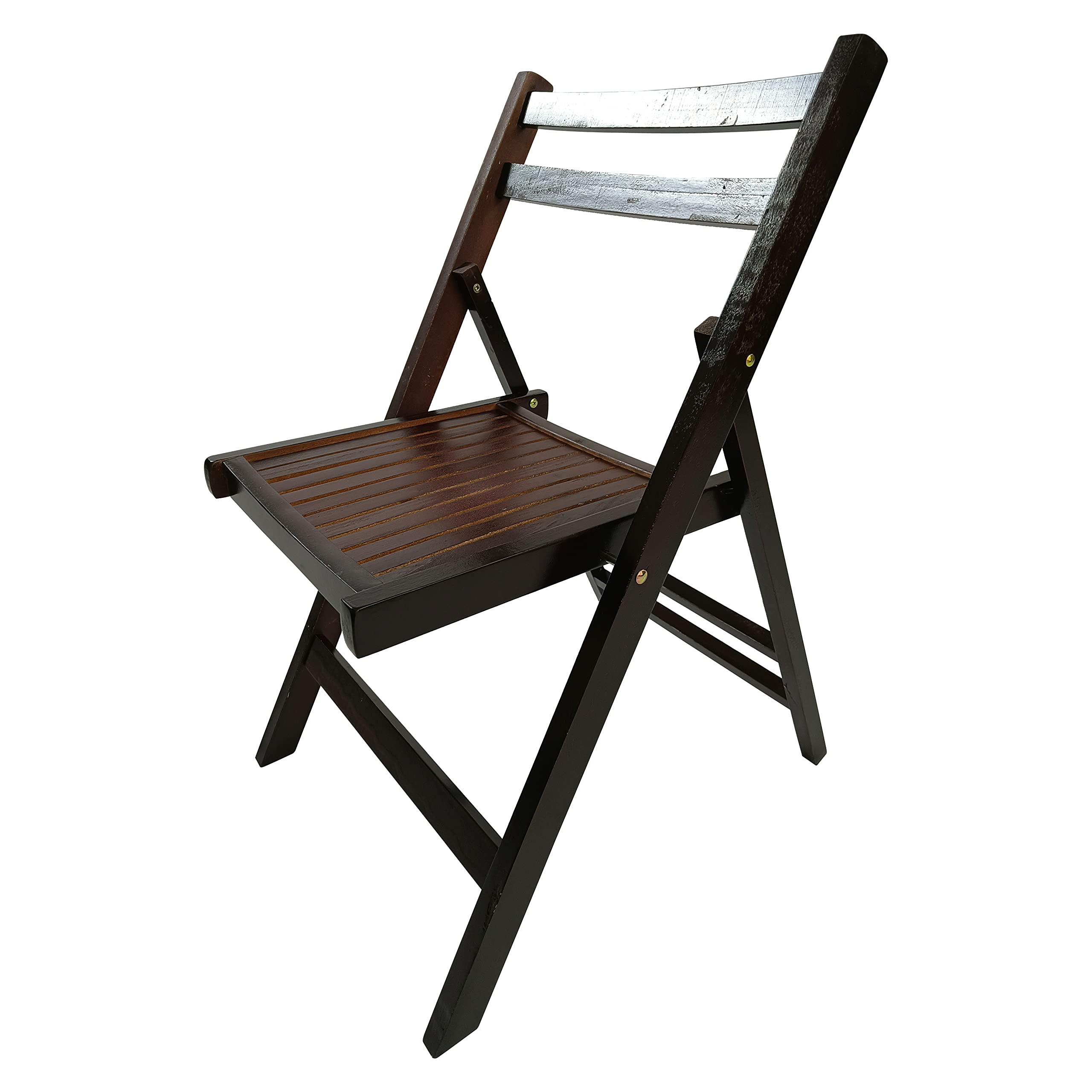 HomVent 4-Pack Wooden Folding Chairs - Lightweight Portable Patio Chairs with Slatted Design & Hollow Back - Perfect for Living Room, Garden, Balcony, Backyard, Poolside & Outdoor Gatherings