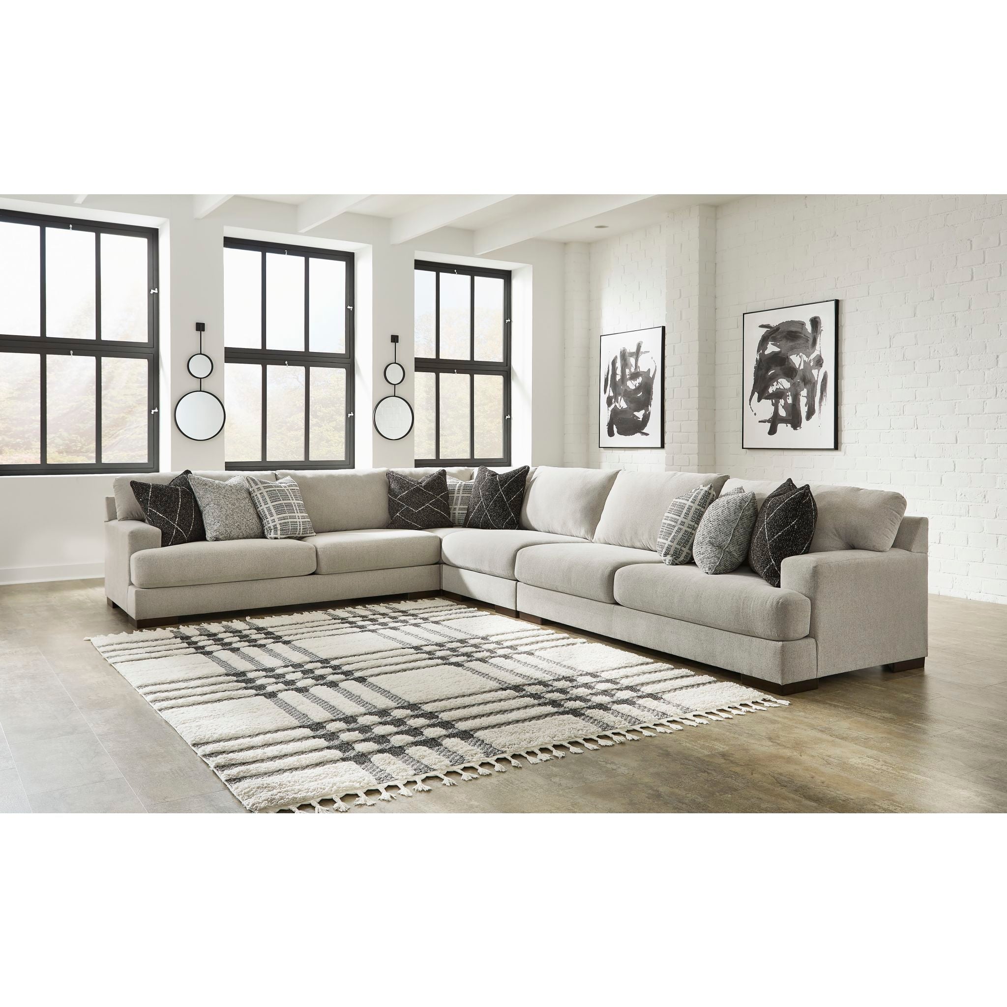 Artsie 4-Piece Modular Sectional Sofa Set - Modern L-Shaped Couch with Chaise Lounge for Living Room, Family Room & Home Theater Comfortable Seating