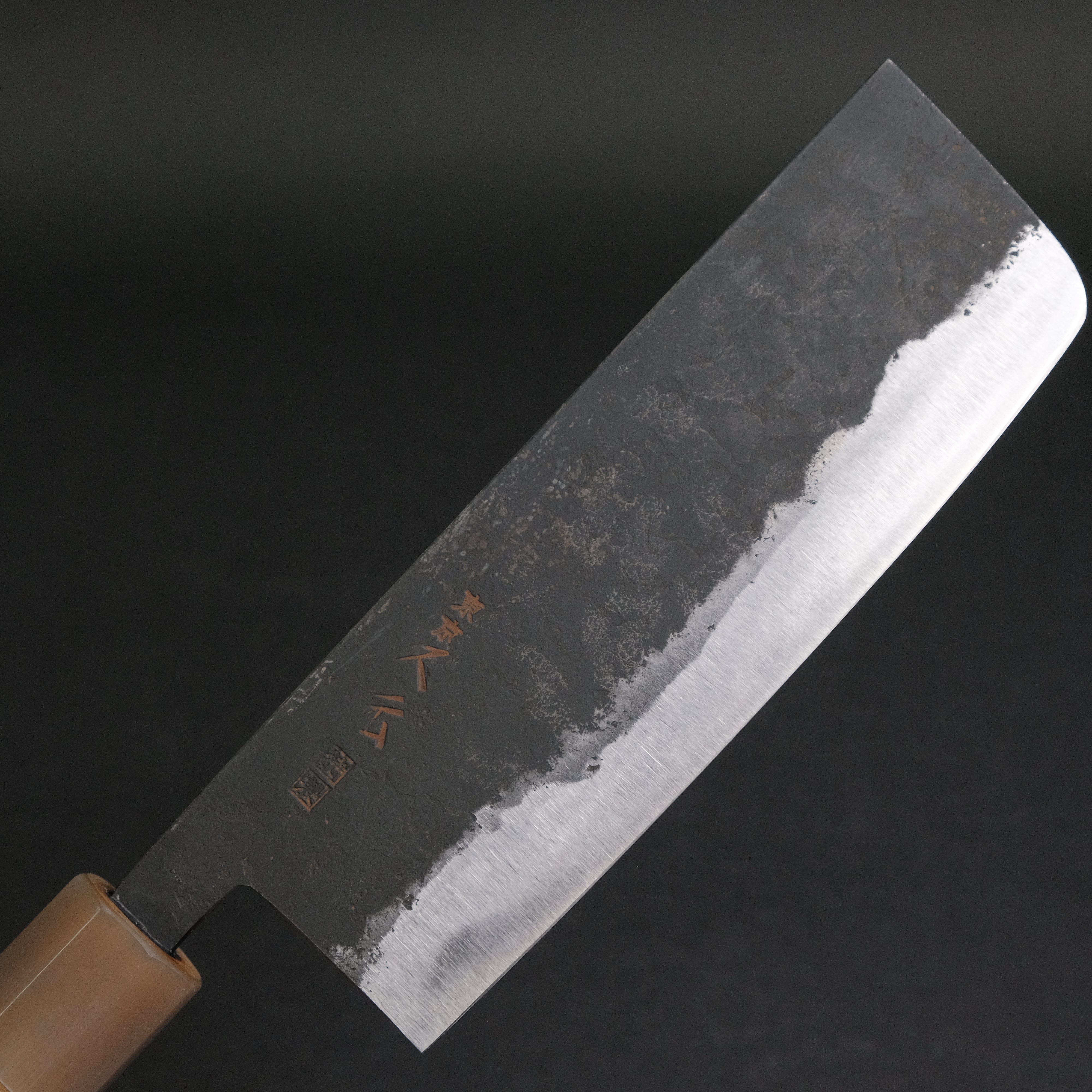 Premium Japanese Nakiri Knife - Morihei Hisamoto Kurouchi White #1 Steel 165mm with Ho Wood Handle - Perfect for Vegetable Chopping, Slicing & Precision Kitchen Tasks