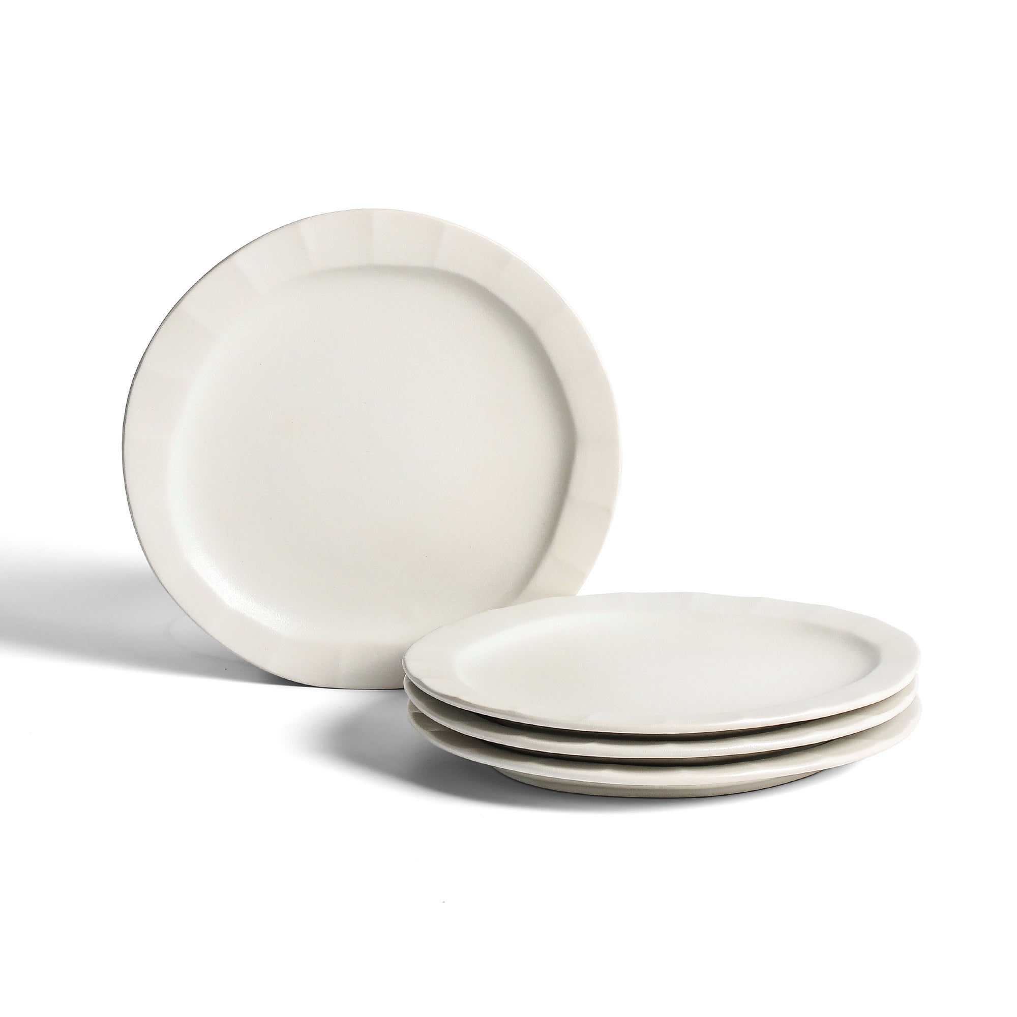Oasis Stoneware Salad Plate - White Ceramic Dinner Plate for Salads, Appetizers & Desserts - Perfect for Home Dining, Parties & Restaurants