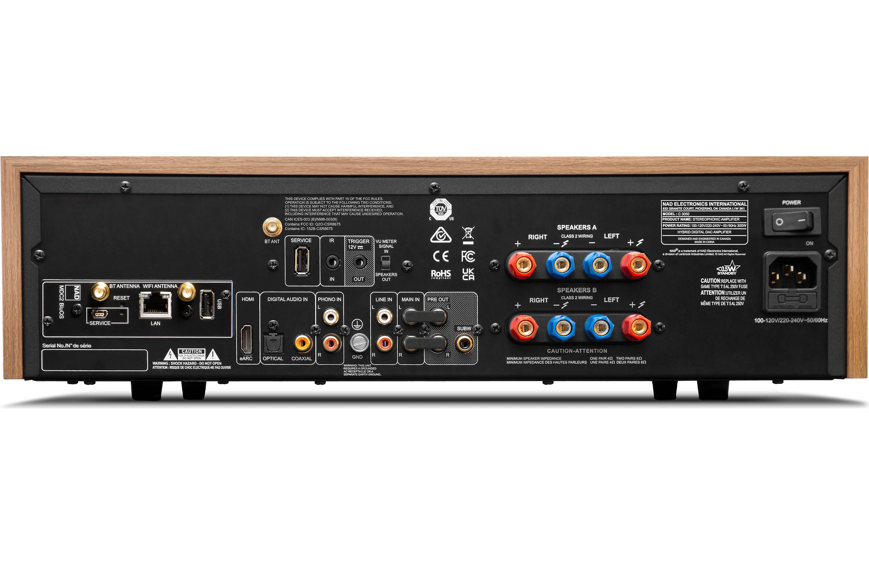 NAD C 3050 BluOS D Stereo Integrated Amplifier with DAC, Bluetooth & Built-in BluOS Module - Perfect for Home Audio & Hi-Fi Music Systems