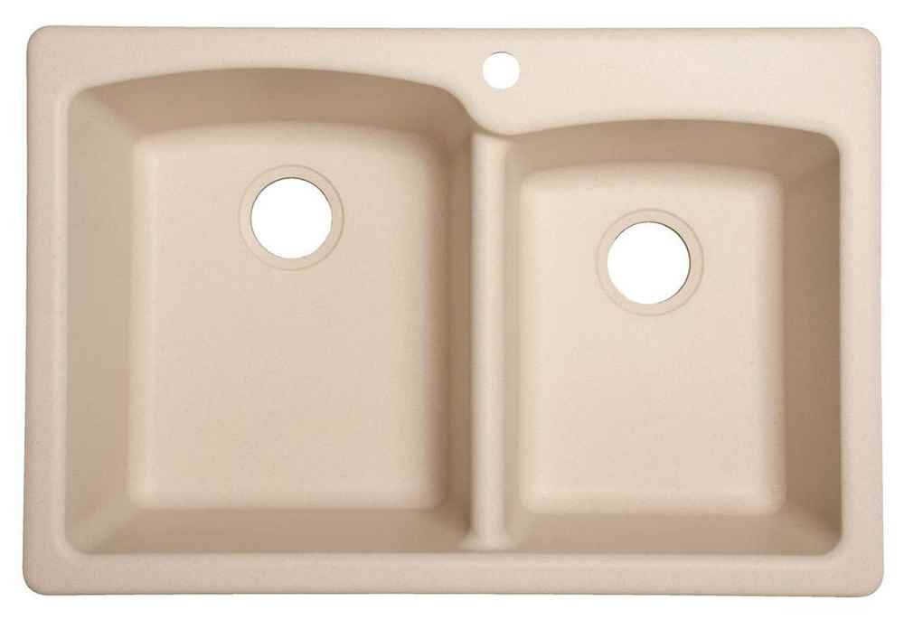 Franke USA EOCH33229-1 Stainless Steel Double Bowl Kitchen Sink in Champagne Finish - Perfect for Modern Kitchens & Restaurant Prep Areas