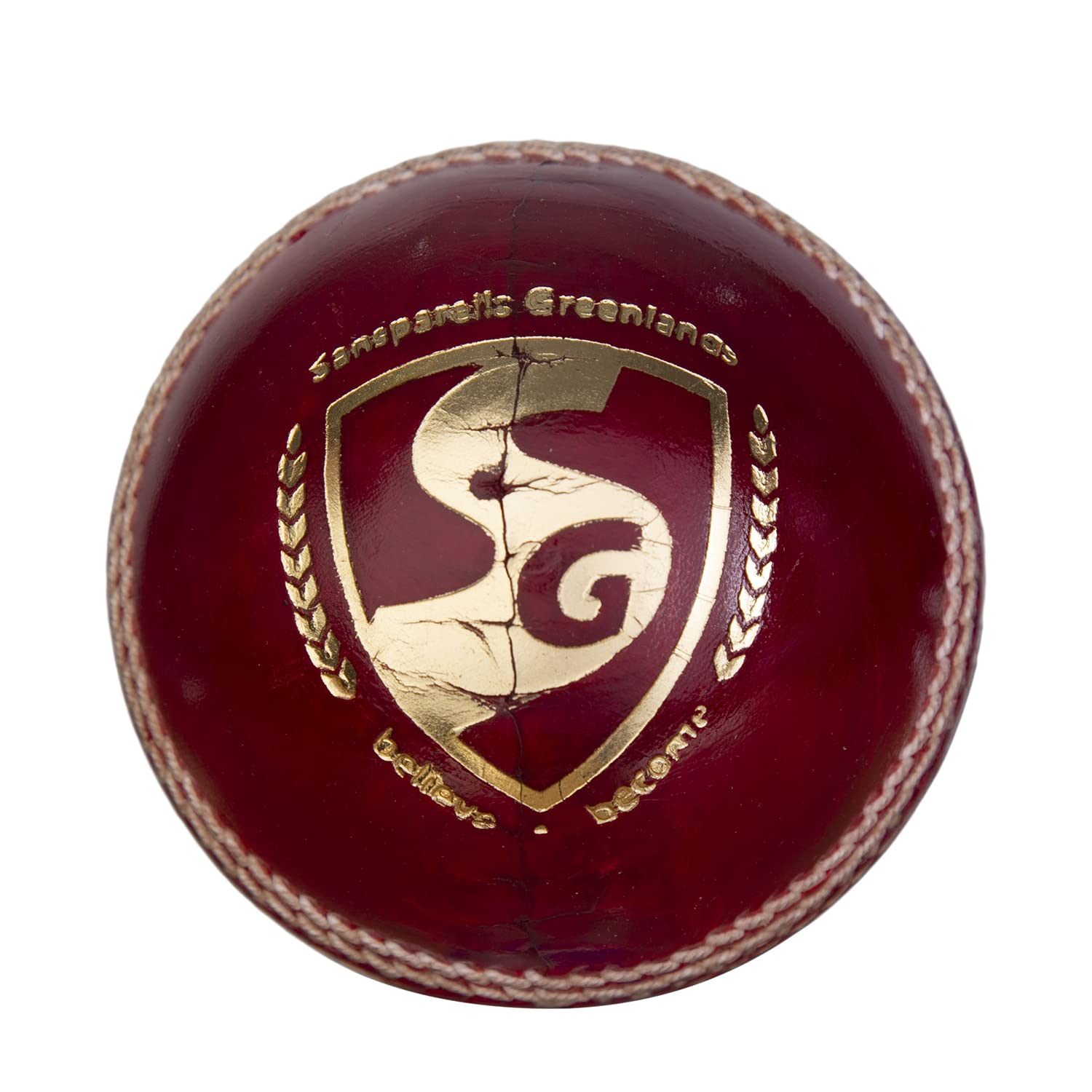 Premium SG Cricket Balls Bouncer (Red) - Professional Grade Leather Cricket Ball for Practice & Matches - Perfect for Cricket Training, Backyard Games & Competitive Play