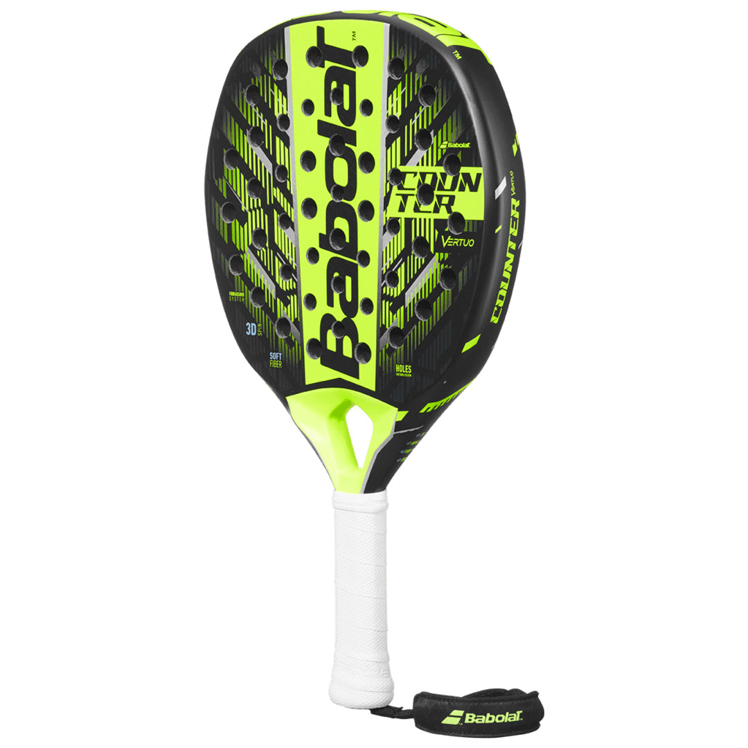 Babolat Counter Vertuo Tennis Racket - Neon Yellow & Black | Lightweight & Durable for Competitive Play & Training