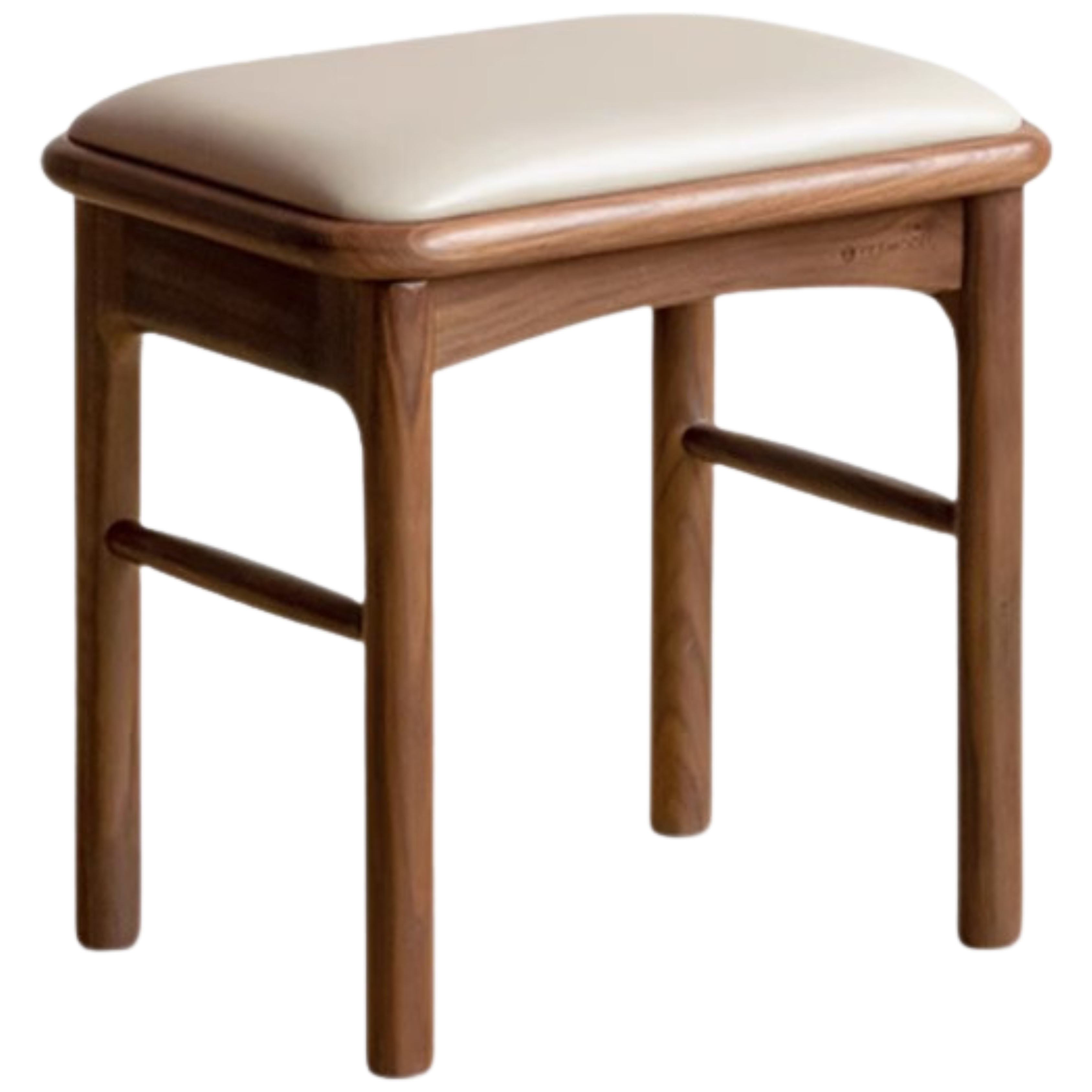 Solid Oak Wood Modern Soft Tea Stool - Comfortable & Stylish Footrest Ottoman for Living Room, Bedroom, or Tea Ceremony