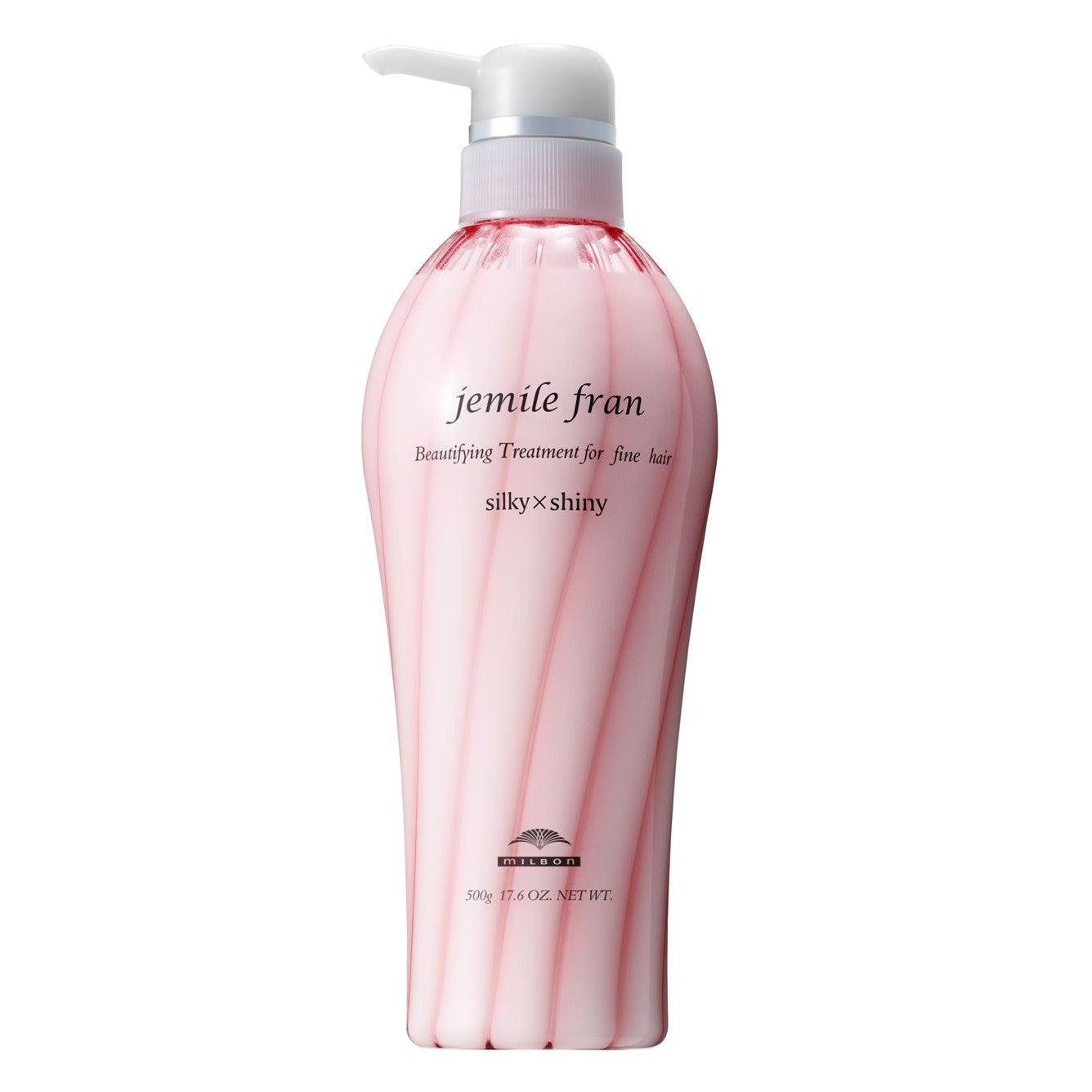 Milbon Jemile Fran Hair Treatment for Fine Hair - 500g Deep Conditioning Mask for Damaged & Dry Hair - Salon Quality Hair Care for Smooth & Shiny Hair - Perfect for Daily Use & Professional Styling