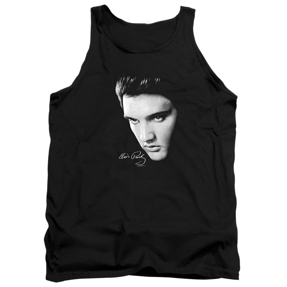 Elvis Presley Graphic Tank Top for Men - Vintage Rock Music T-Shirt - Size Large - Perfect for Concerts, Casual Wear & Fan Gifts