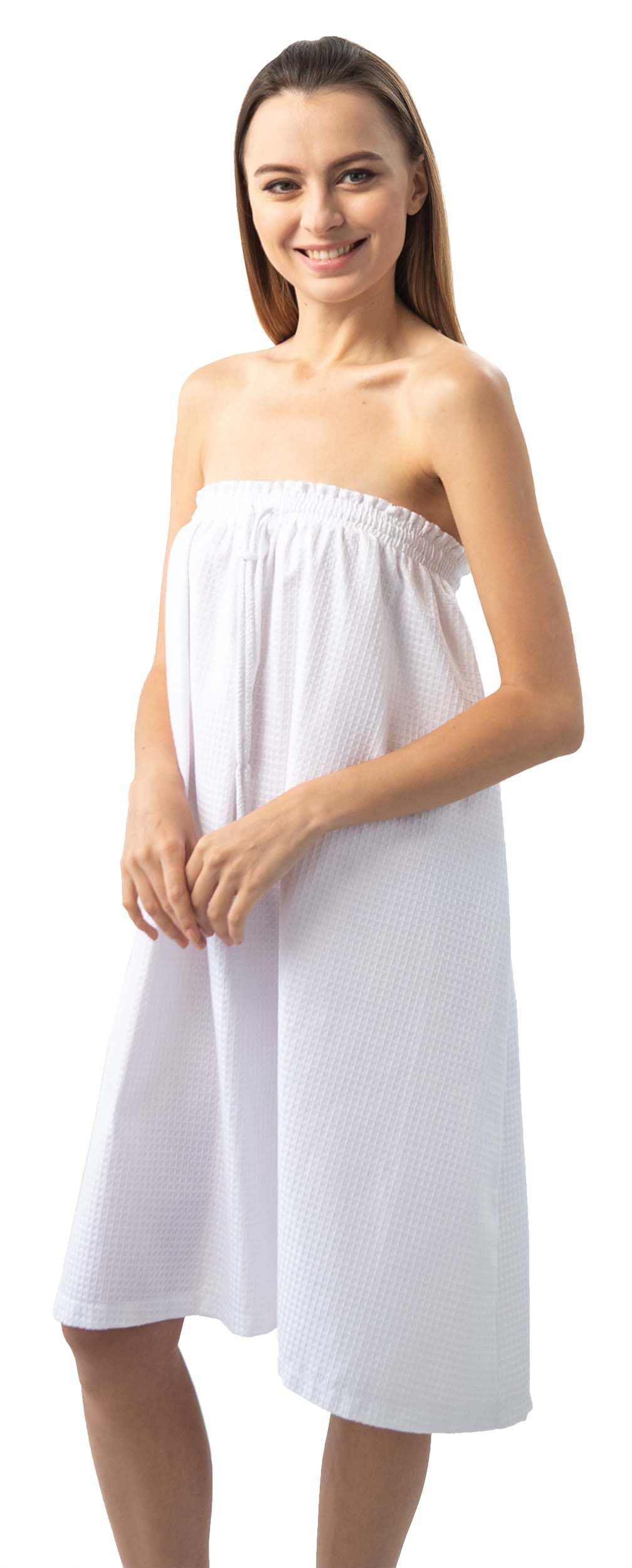 APPEARUS Women's Spa Wrap - Lightweight Waffle Weave Bathrobe with Adjustable Drawstring for Shower, Spa & Relaxation at Home | Soft Terry Cloth Robe for Post-Bath Comfort