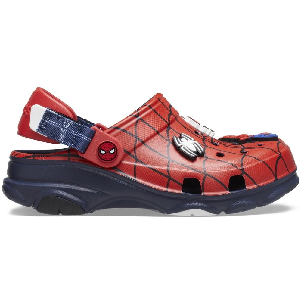 Crocs Unisex-Child Classic All-Terrain Spiderman Clogs | Lightweight Water Shoes for Kids | Perfect for Beach, Pool, and Outdoor Play