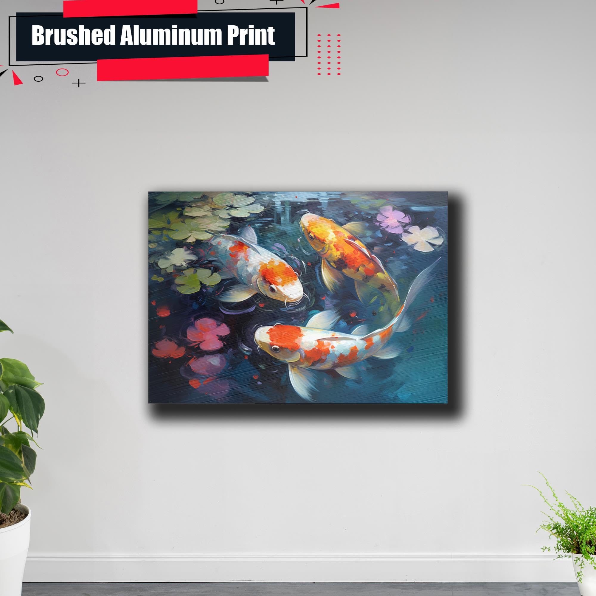 Japanese Koi Fish Art Print - Zen Wall Decor for Home & Kitchen | Koi Pond Poster, Asian-Inspired Wall Art for Living Room, Bedroom & Office Decor