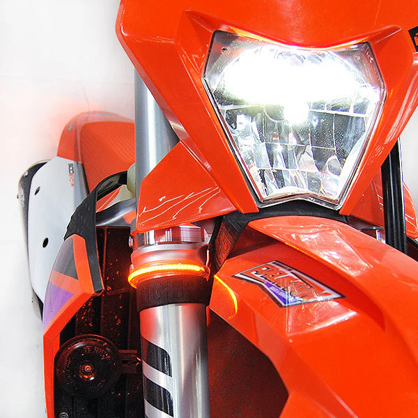 KTM 350/500 EXC-F Front Turn Signals LED Lights - Compatible with 2024-2025 Models - Durable Motorcycle Indicators for Off-Road & Street Riding