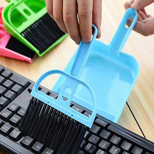 XIBO Multipurpose Mini Dustpan and Broom Set - Lightweight Plastic Cleaning Tools for Home, Kitchen, Bathroom & Office | Compact Sweeping Solution for Hard Floors, Pet Hair & Small Spaces