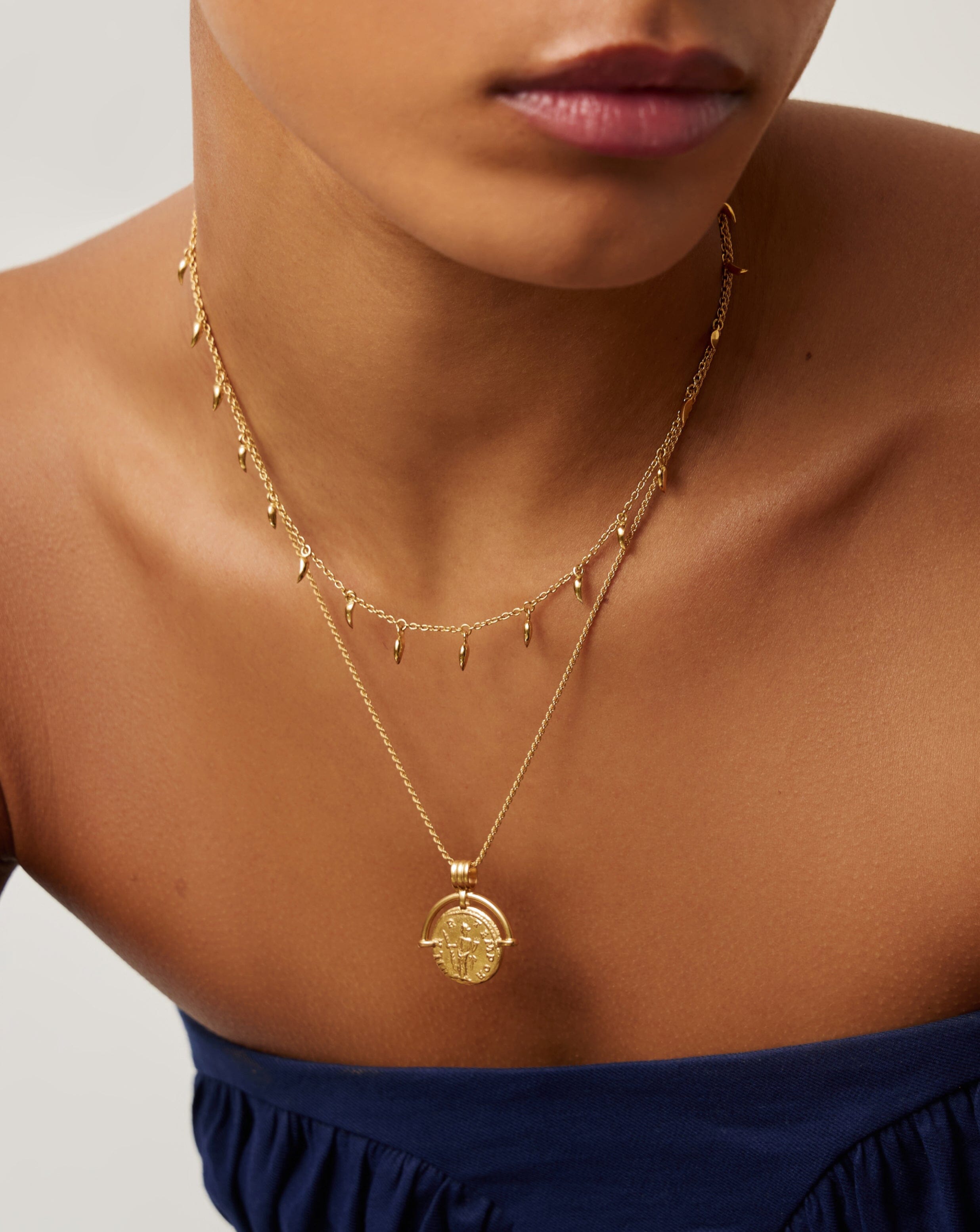 Lucy Williams Mini Fang Necklace - 18k Gold Vermeil Pendant for Women | Elegant Layering Jewelry for Everyday Wear & Special Occasions