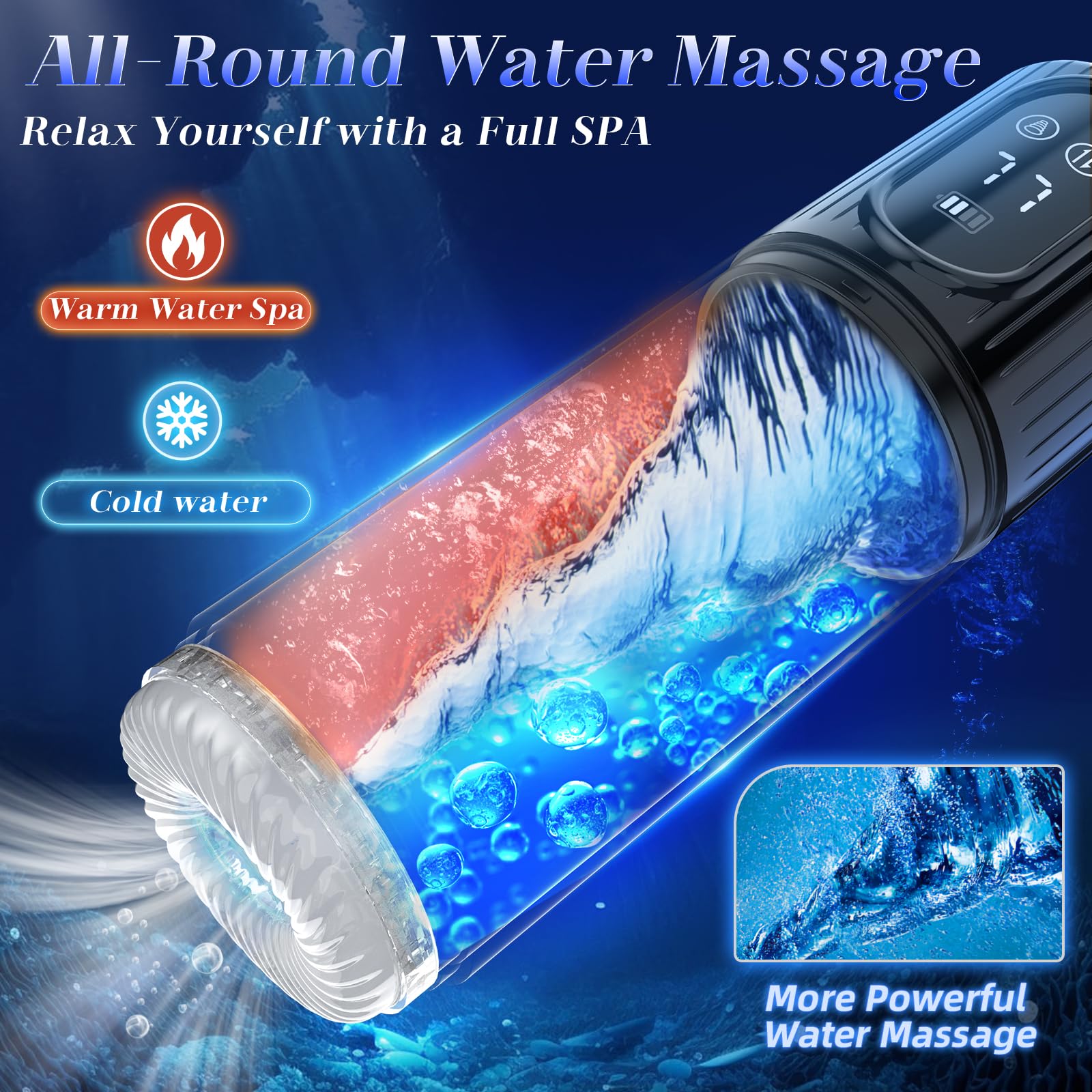 Premium Male Masturbator Penis Pump with 7 Thrusting & 7 Rotating Modes, 5 Suction Levels - APP & LCD Remote Control for Enhanced Pleasure - Ideal for Solo Play, Couples Fun & Discreet Use at Home or Travel
