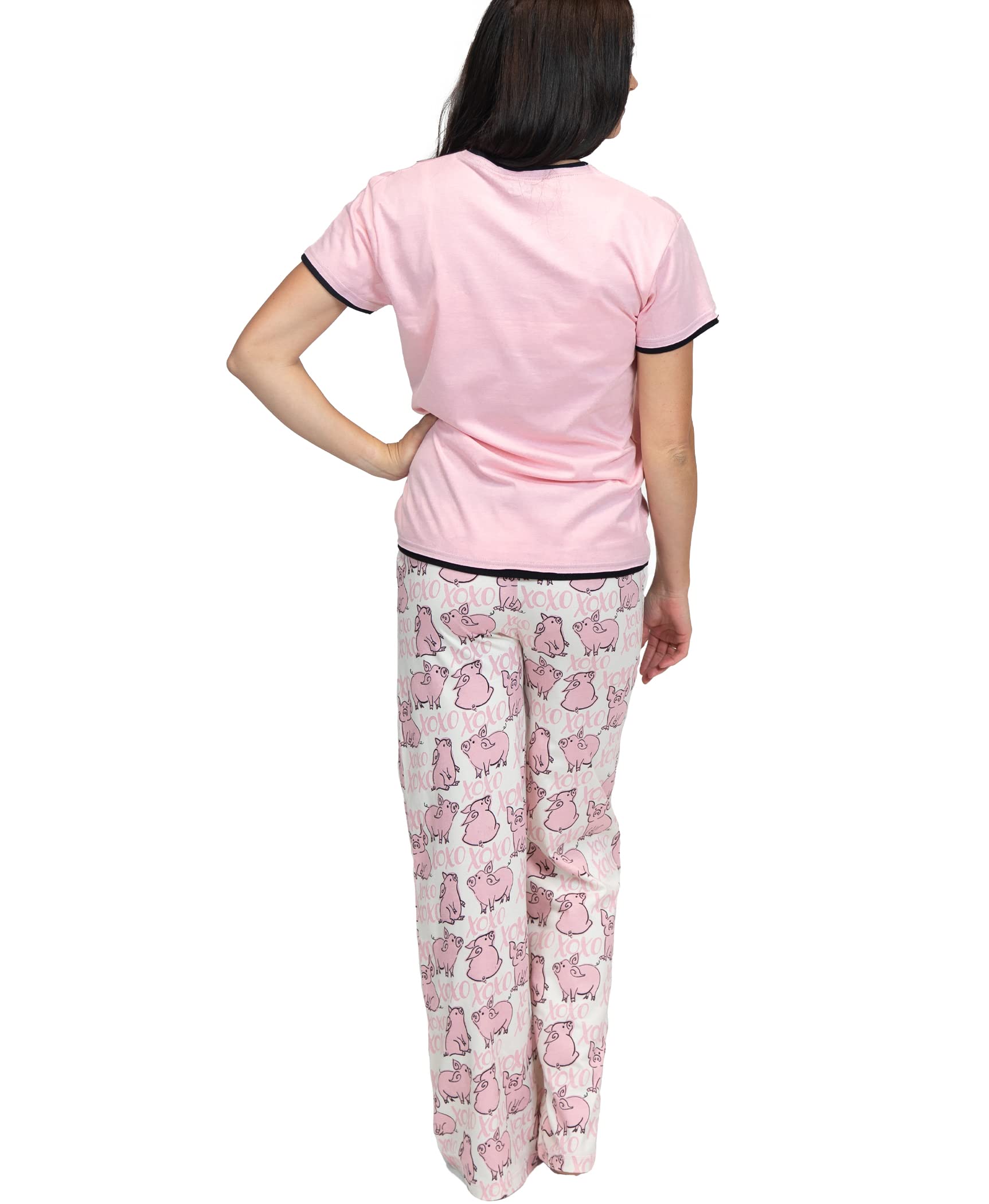 Lazy One Women's Pajama Set - Soft Short Sleeve Sleepwear with Cute Animal Prints, Comfortable Relaxed Fit for Lounge & Sleep | Perfect for Sleepovers, Relaxing at Home, and Gift Giving