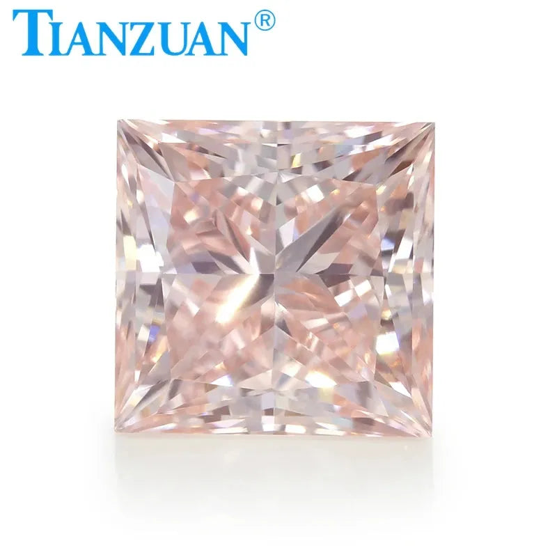 1.56CT VS1 Lab Grown Square CVD Diamond - Fancy Pink Loose Gemstone with GEMID Certification | Perfect for Engagement Rings, Wedding Bands & Fine Jewelry Making