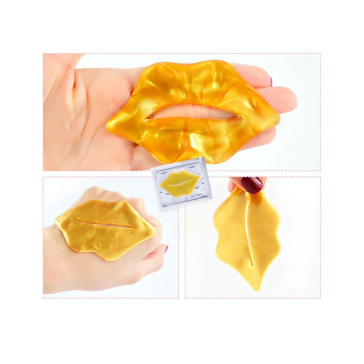 Xeniol 100Pcs Collagen Lip Mask - Hydrating Anti-Wrinkle Lip Treatment for Dry Lips | Nourishing Lip Care Patches with Collagen | Perfect for Nighttime Lip Care & Beauty Routine