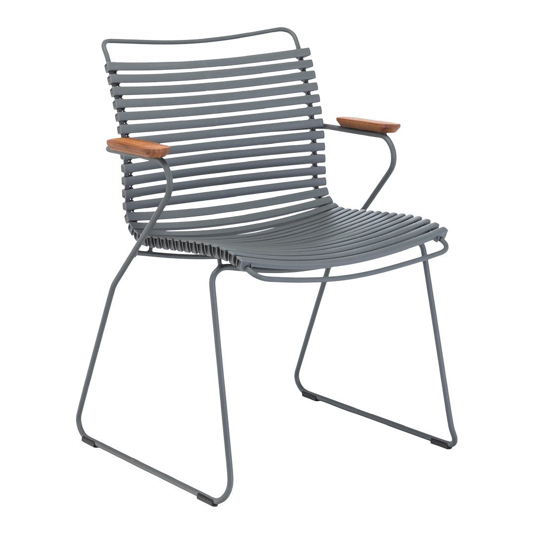 Click Outdoor Dining Chair with Armrests - Patio, Garden, Poolside & Backyard Seating - Weather-Resistant & Comfortable