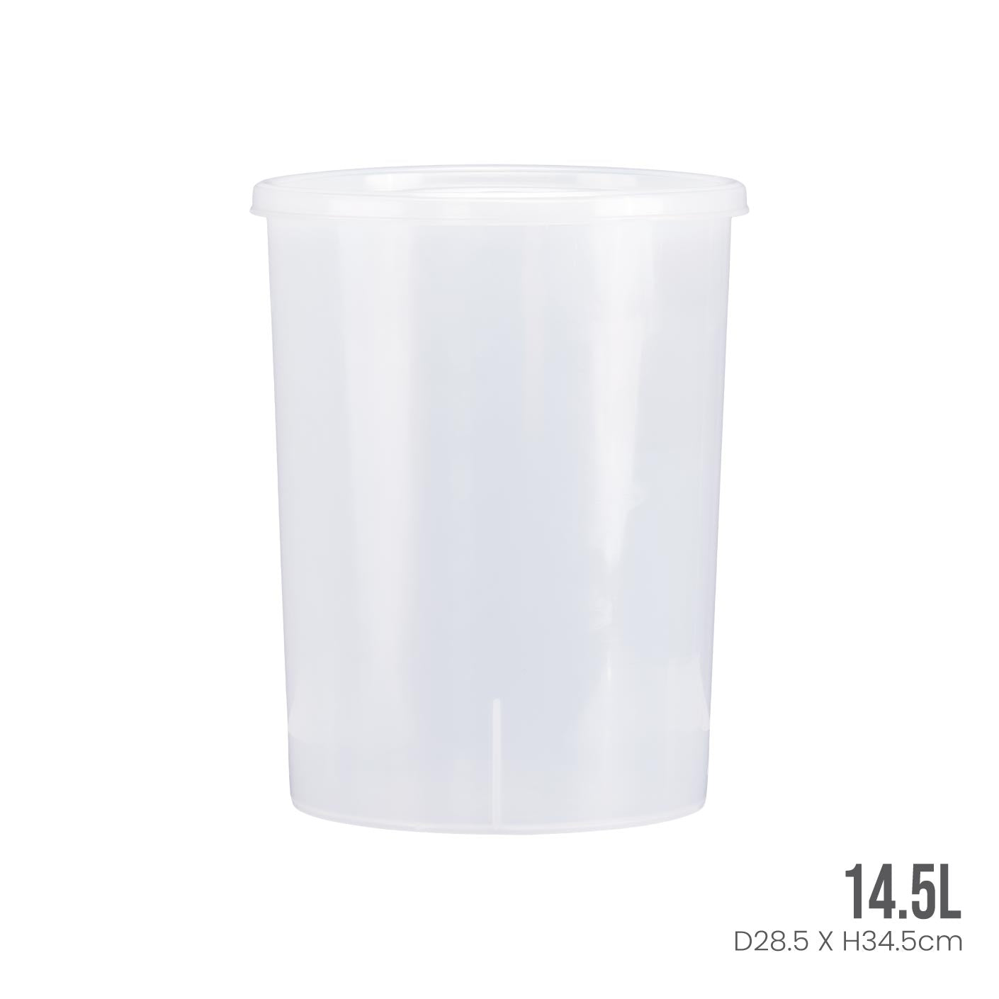 Round Plastic Food Storage Container with Airtight Lid (5020) - Ideal for Meal Prep, Leftovers & Pantry Organization