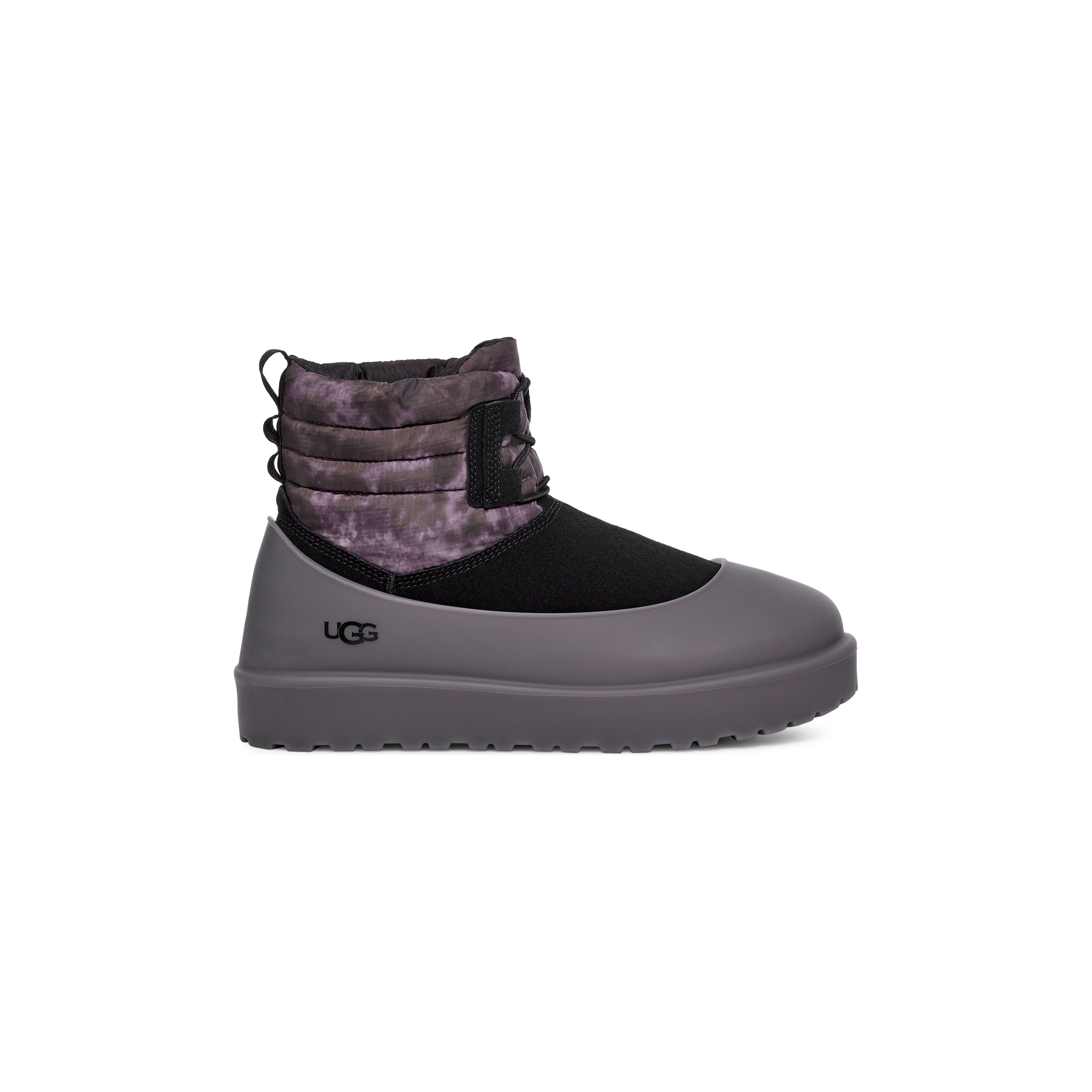 UGG Men's Classic Mini Lace-Up Boots in Black | Waterproof Winter Boots for Men | Perfect for Snow, Hiking & Casual Wear