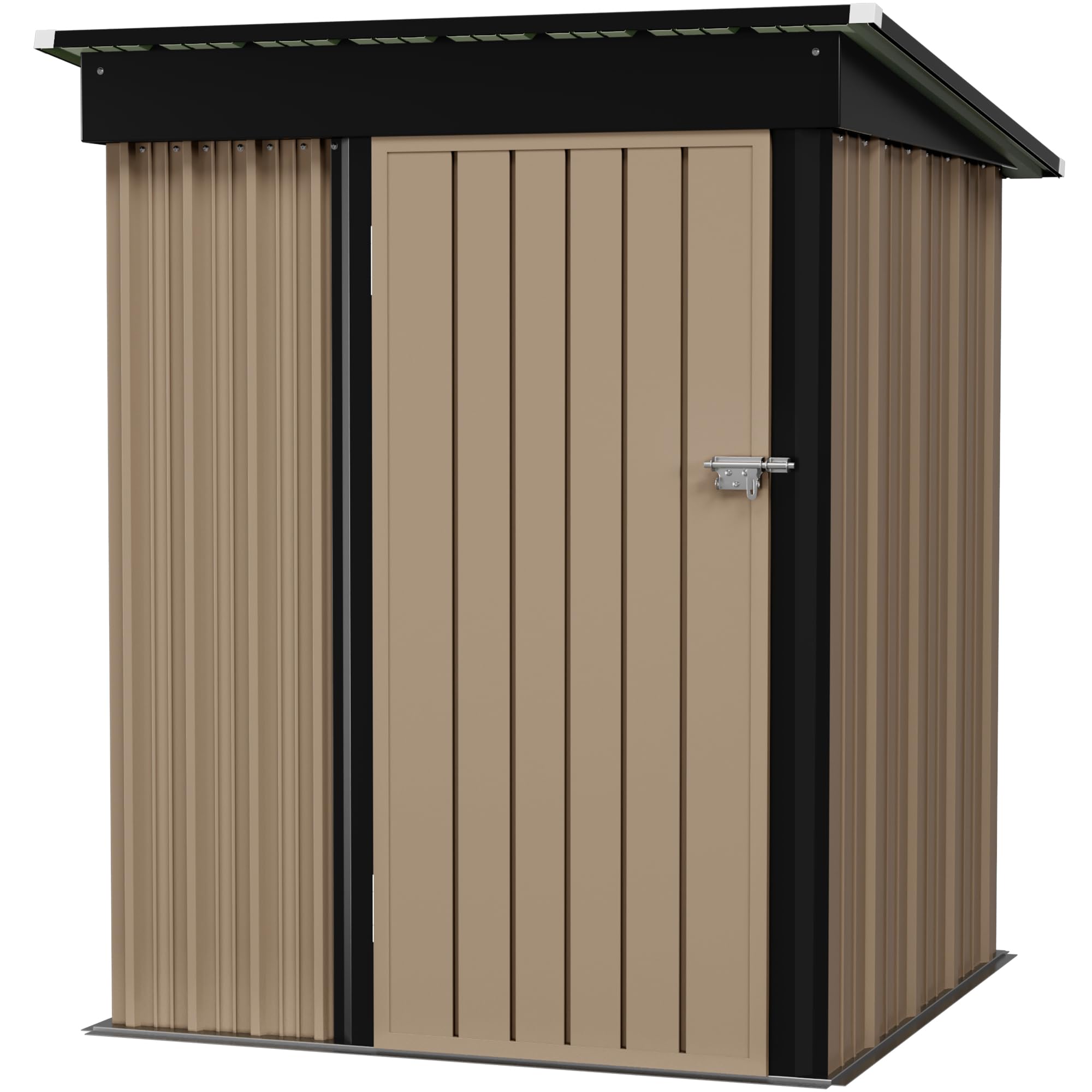 **Flamaker 5x3 FT Waterproof Metal Storage Shed - Lockable Outdoor Garden Shed for Backyard, Patio & Lawn - Heavy-Duty Utility Tool Shed for Yard Equipment, Bikes & Seasonal Storage**    *(Perfect for Storing Gardening Tools, Lawn Mowers, Bicycles & Outdoor Gear - Durable & Secure Weatherproof Shed for Home & Garden Organization)*