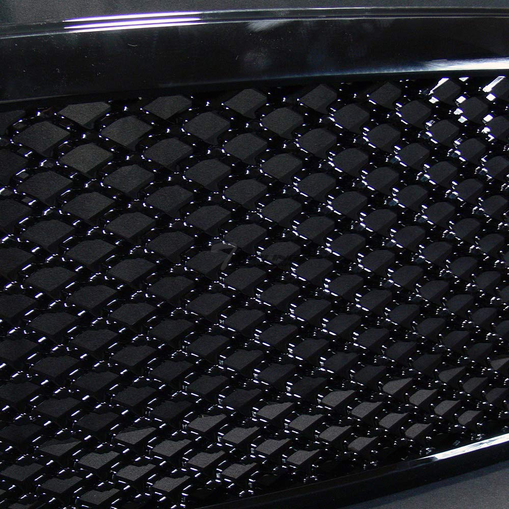 Glossy Black Mesh Front Hood Bumper Grill Grille Guard ABS Compatible With 2009-2012 Dodge Ram 1500 - Durable Protection & Stylish Upgrade for Off-Road & Daily Driving