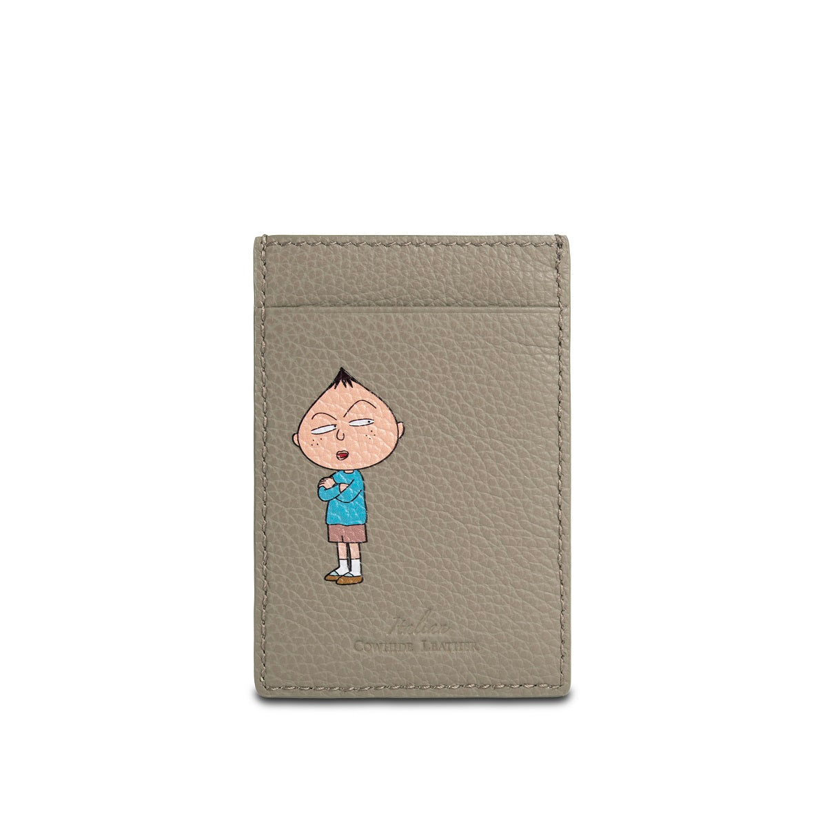 Samuel Ashley x Chibi Maruko Chan Genuine Leather Wallet Card Holder - Slim RFID Blocking Minimalist Design for Everyday Carry, Travel & Gift Giving