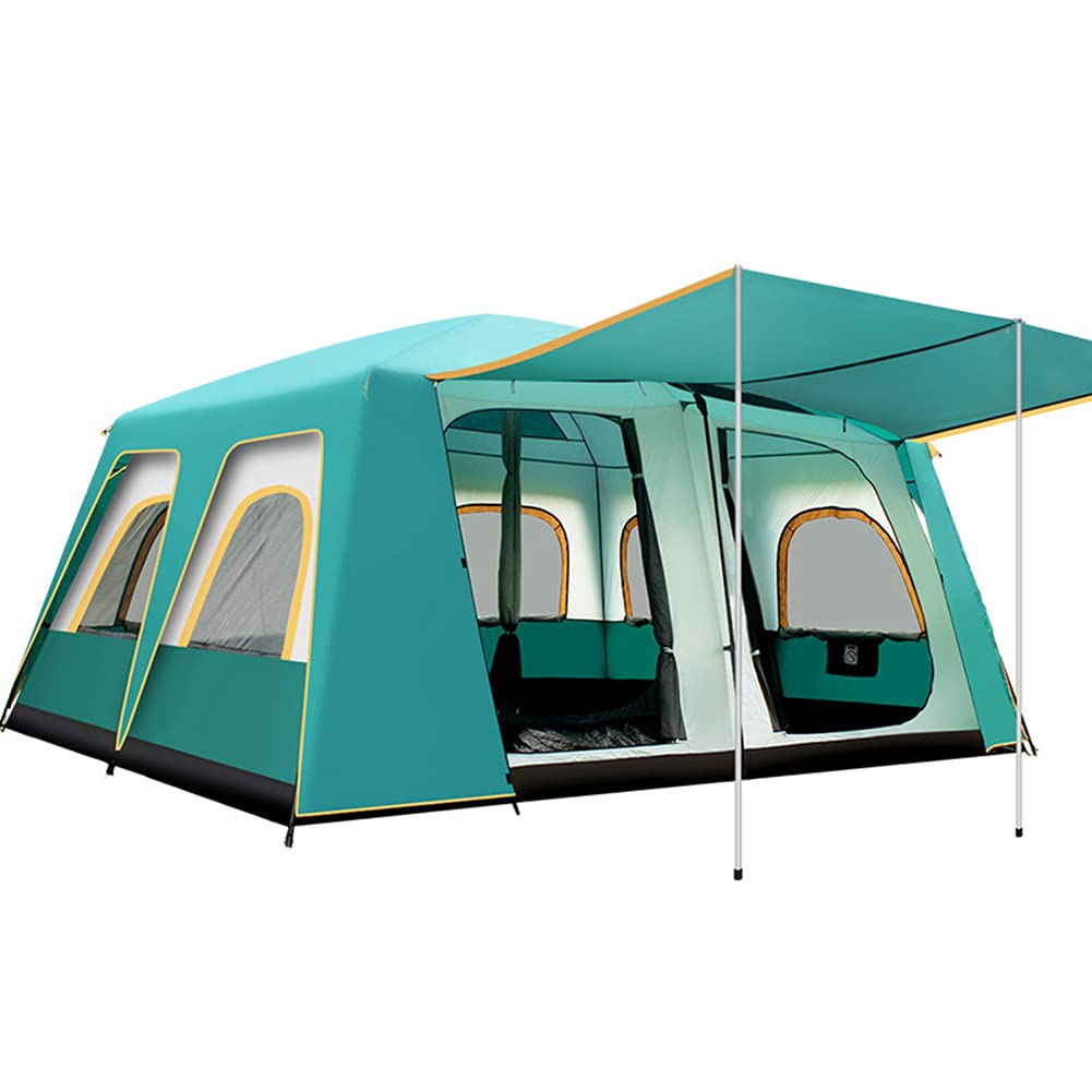 12-Window Festival Dome Tent for 8-12 People - Large Pop Up Family Camping Tent with 2 Bedrooms & Living Room | Perfect for Outdoor Festivals, Group Camping Trips & Family Gatherings