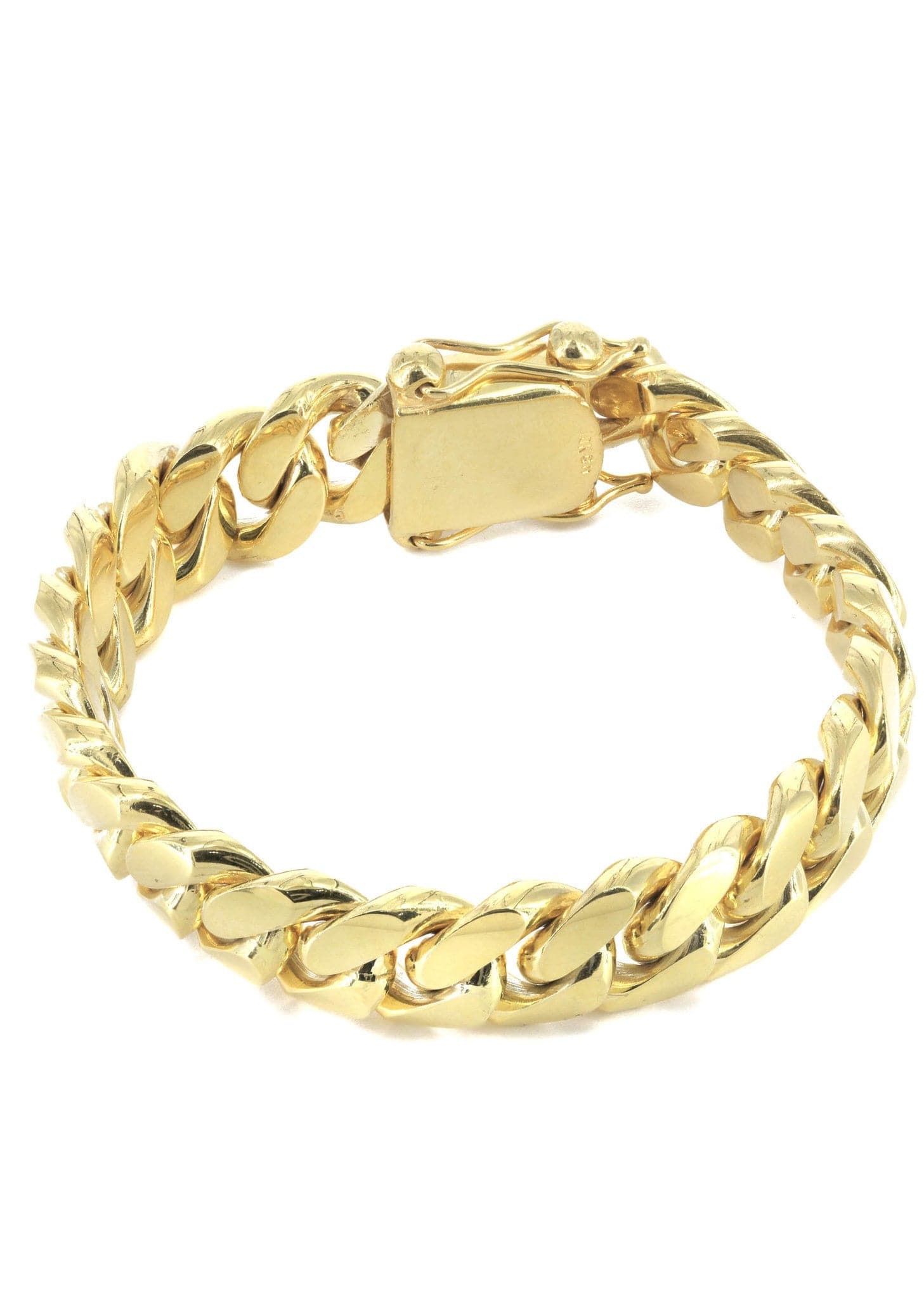 14K Solid Gold Miami Cuban Link Bracelet for Women & Men - Luxury Jewelry Gift for Birthday, Anniversary & Special Occasions