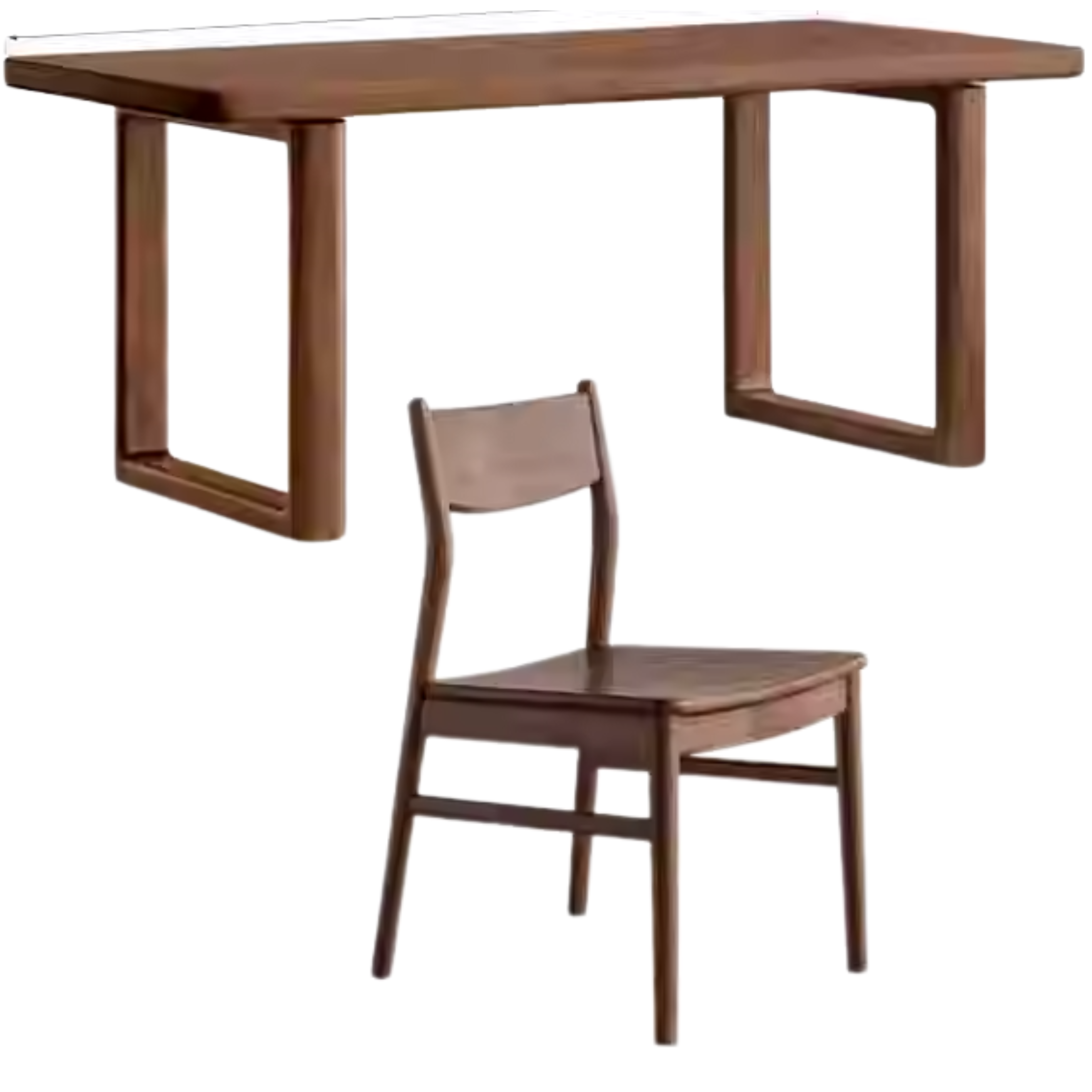 Premium Black Walnut Solid Wood Dining Table - Large 8-Seater Rustic Farmhouse Style for Dining Room & Kitchen | Handcrafted Natural Wood Table for Family Gatherings & Dinner Parties