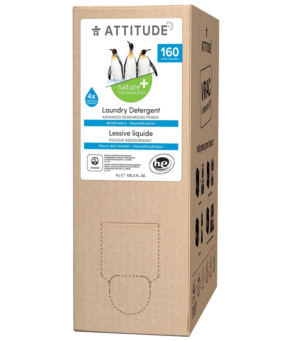 Attitude Laundry Detergent - Eco-Friendly, Hypoallergenic & Plant-Based - Perfect for Sensitive Skin & Baby Clothes - Ideal for Home Use & Sustainable Living