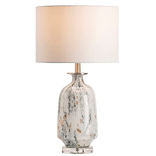 Handcrafted Cantor Blue Glass Table Lamp - Elegant Home Decor for Living Room, Bedroom & Office Lighting