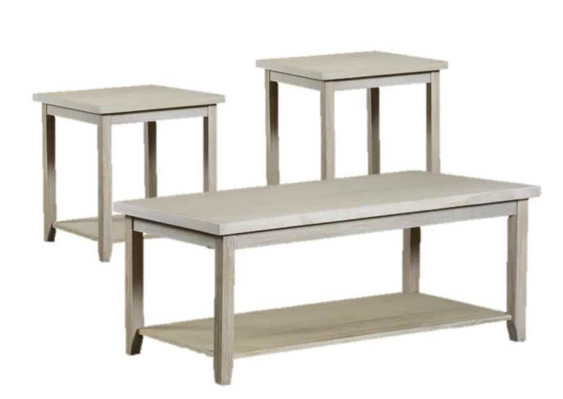 Restorat Cocktail Table Set with 2 End Tables - 616T Modern Coffee Table for Living Room, Lounge & Home Decor