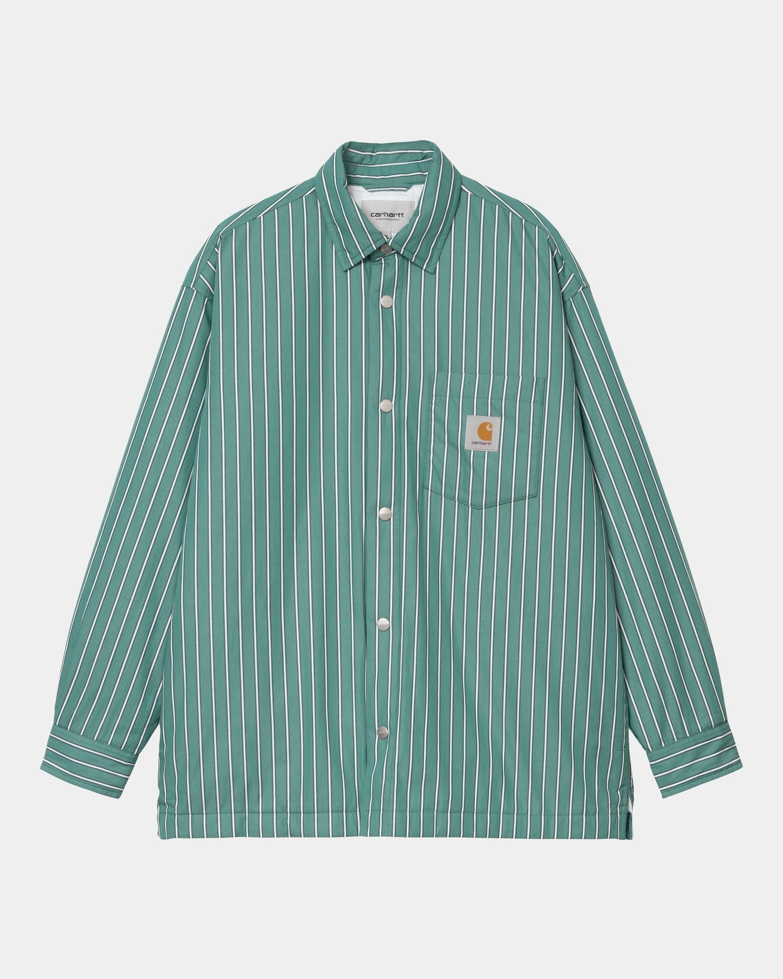 Grimsby Stripe Shirt Jacket for Men & Women | Lightweight Casual Outerwear | Saguaro Brand | Perfect for Spring & Fall Layering, Outdoor Activities, and Everyday Wear