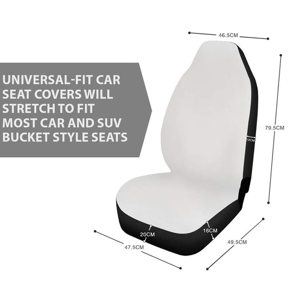 INSTANTARTS 2-Pack Boho Mandala Elephant Print Car Seat Covers - Universal High Back Bucket Seat Protectors for Front Seats Only | Durable Auto Interior Accessories for Cars, SUVs & Trucks | Perfect for Road Trips, Daily Commute & Family Travel