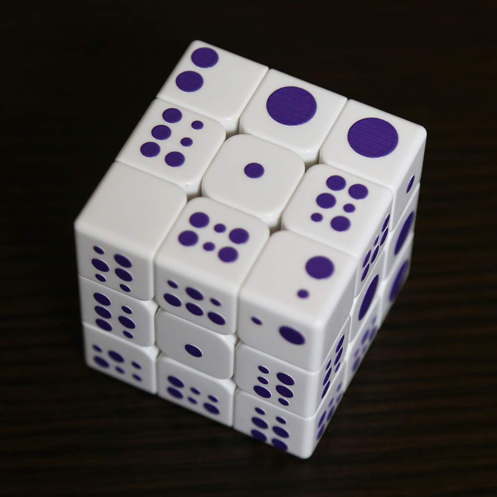 3x3x3 Speed Cube with 3D Relief Braille - Tactile Magic Cube Puzzle for Blind & Visually Impaired - 5.6cm IQ Game for Sight Seekers & Cognitive Training - Perfect for Therapy, Education & Sensory Play