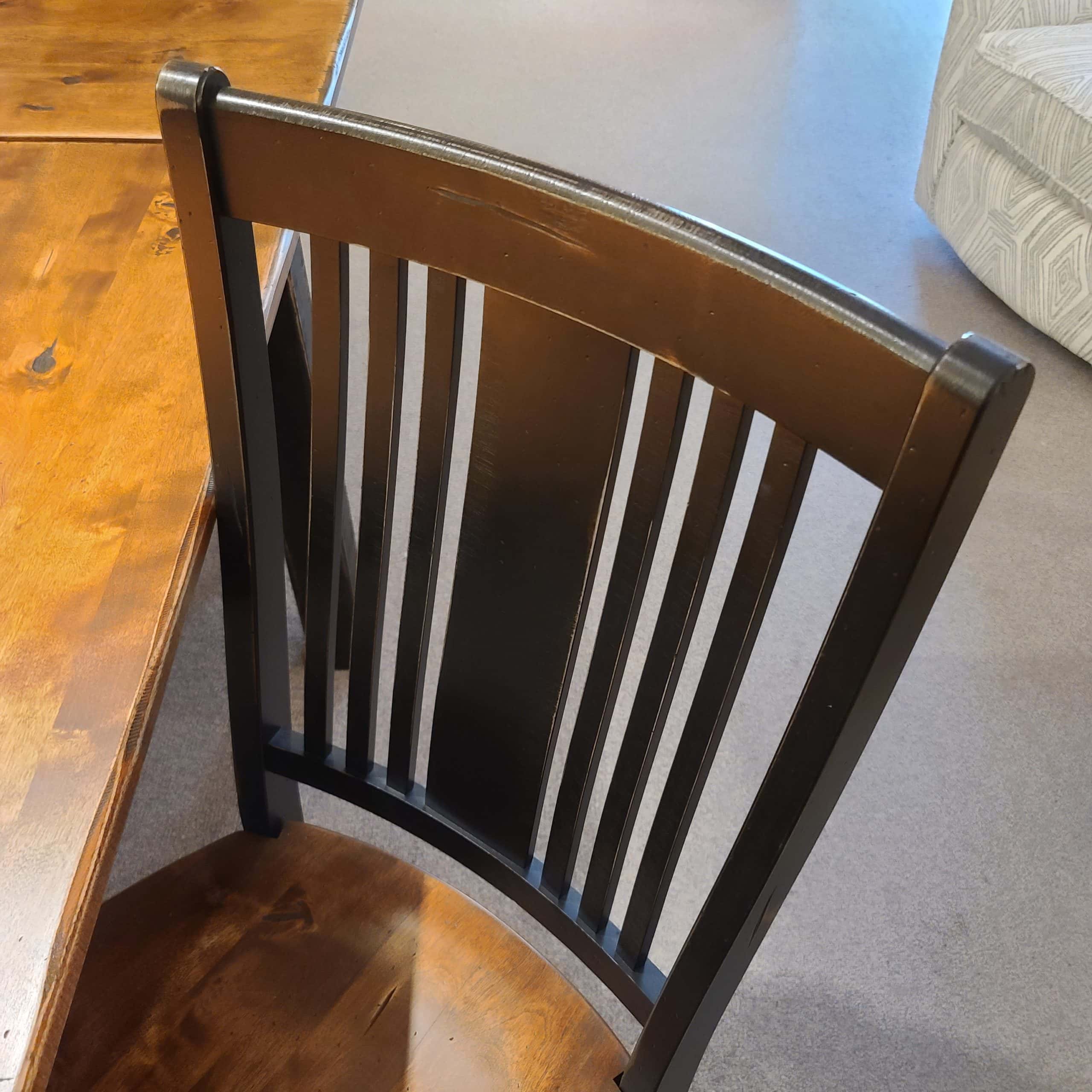 Distressed Two-Tone Wooden Dining Table and Chairs Set - Rustic Farmhouse Style for Kitchen, Dining Room, or Outdoor Patio
