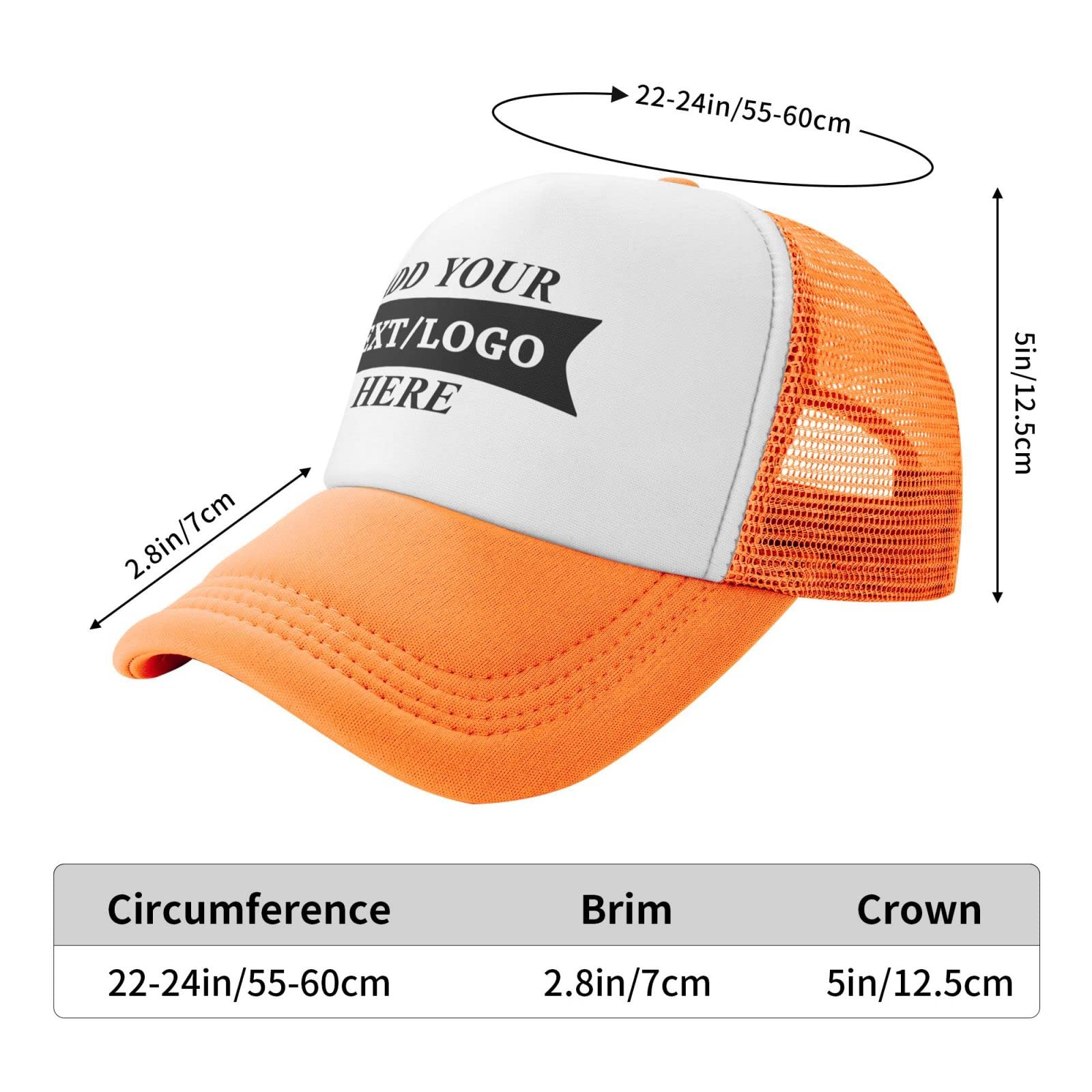 Custom Embroidered Baseball Caps - Personalized with Photos, Logo & Text - Adjustable Unisex Hat for Men & Women - Perfect for Sports, Gifts & Brand Promotion