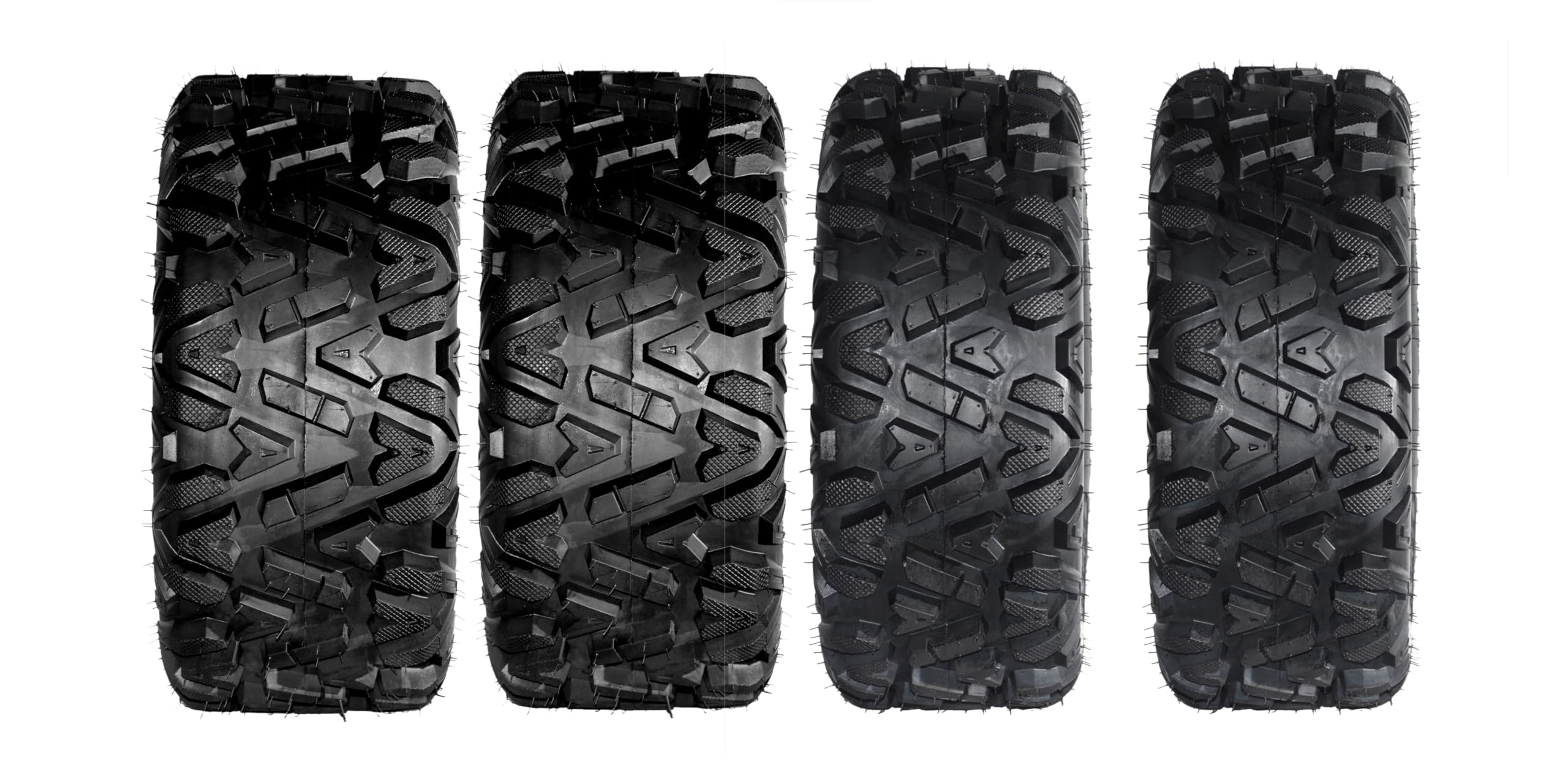 SUNROAD 4-Pack ATV/UTV Sport Tires - 26x9.00-14 Front & 26x11.00-14 Rear 6-Ply All-Terrain Tubeless Tires (26x9x14 & 26x11x14) for Off-Roading, Mudding & Trail Adventures