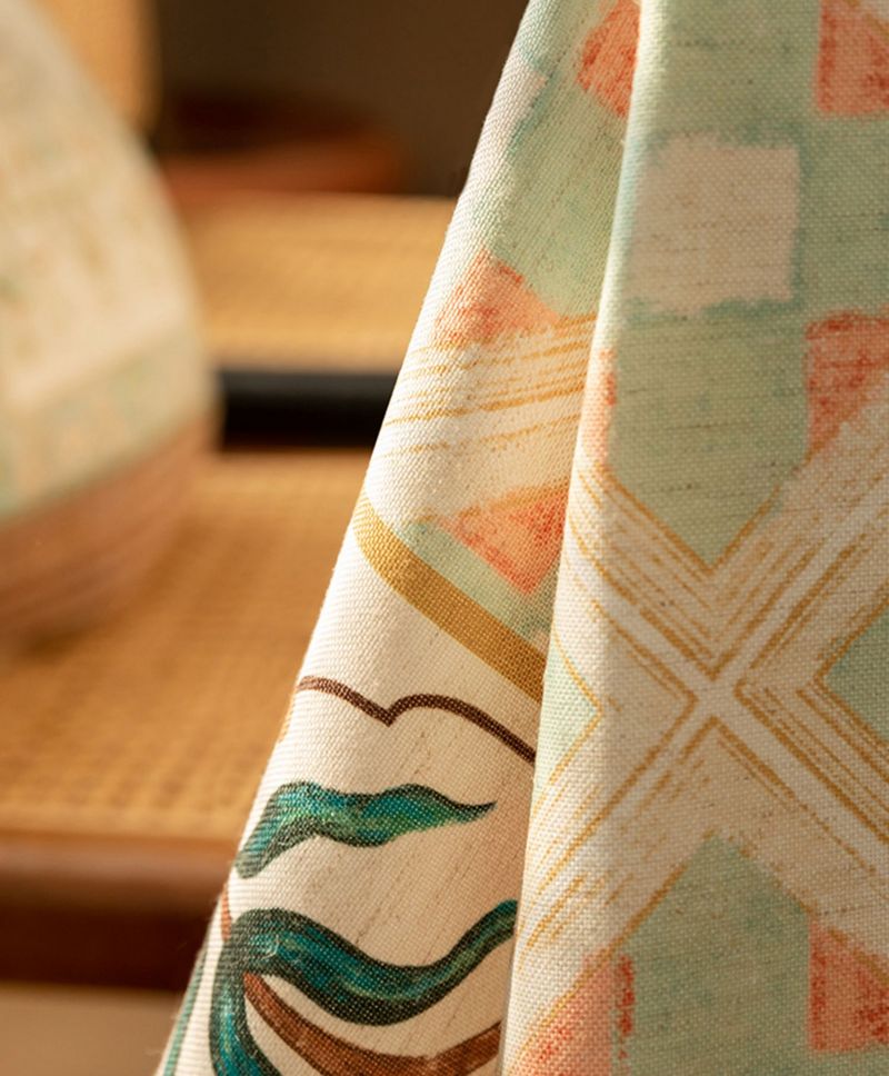 British Mid Century Fiberflax Tablecloth - Waterproof Rectangle & Square Table Cover for Dining, Coffee Tables | Farmhouse & Wedding Decor | Perfect for Indoor/Outdoor Entertaining