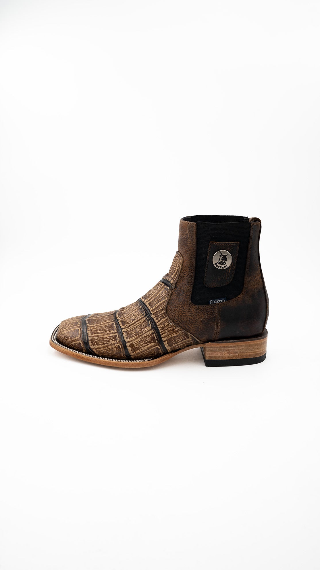 Matte Giant Gator Square Toe Boots for Men - Final Sale | Western Cowboy Boots, Comfortable Work & Outdoor Wear