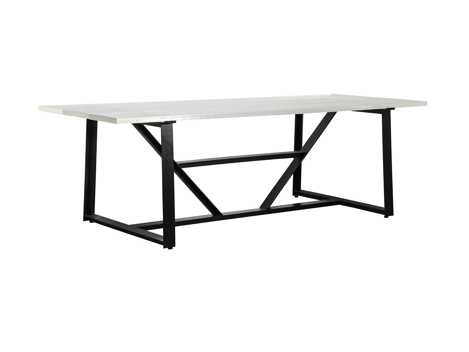 Modern Iceberg Glass Top Dining Table - Stylish & Durable for Kitchen, Dining Room, Restaurant - Perfect for Family Gatherings & Dinner Parties