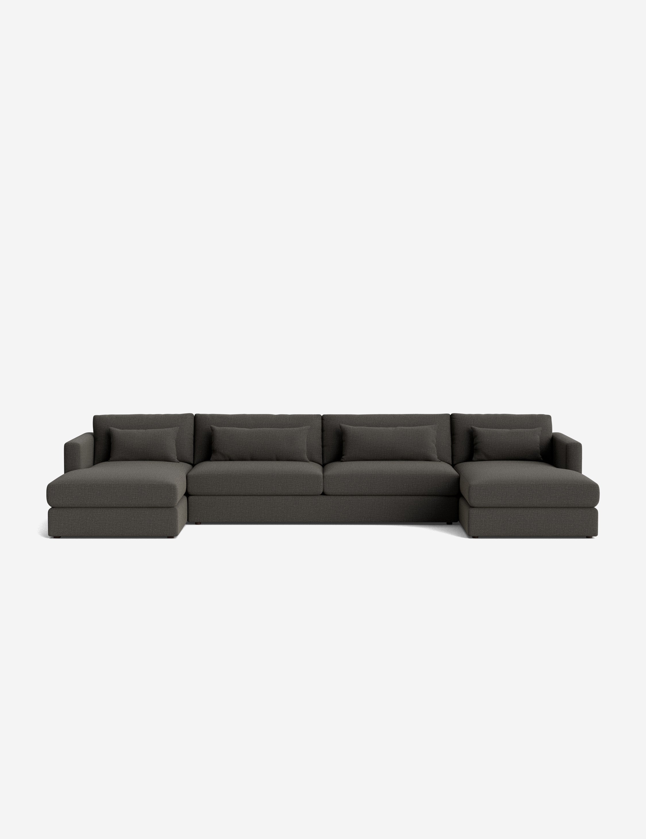Durham U-Shaped Sectional Sofa - Modern L-Shaped Couch for Living Room, Family Room & Home Theater | Comfortable Fabric Sofa Set with Reversible Chaise