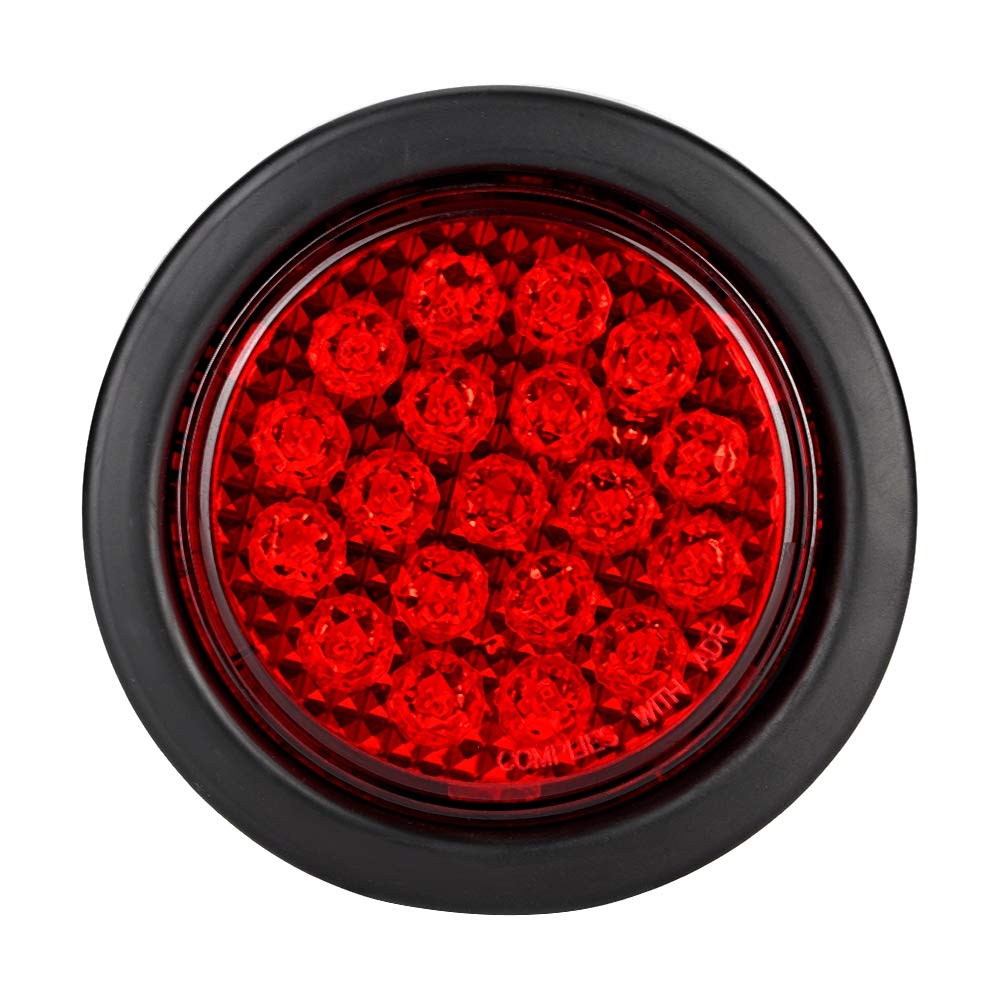 Dweekiy 19-LED Red Tail Light for Car, Trailer & Truck - 10-30V Brake Stop Back-Up Lamp Replacement | Waterproof & Durable for Night Driving, Towing & Off-Road Use