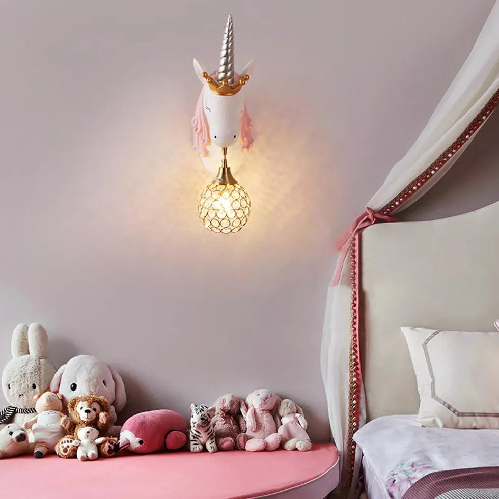 Unicorn Cartoon LED Night Light for Kids Bedroom - Cute Wall Lamp for Nursery, Girls Room Decor - Perfect for Bedtime, Reading & Nighttime Comfort