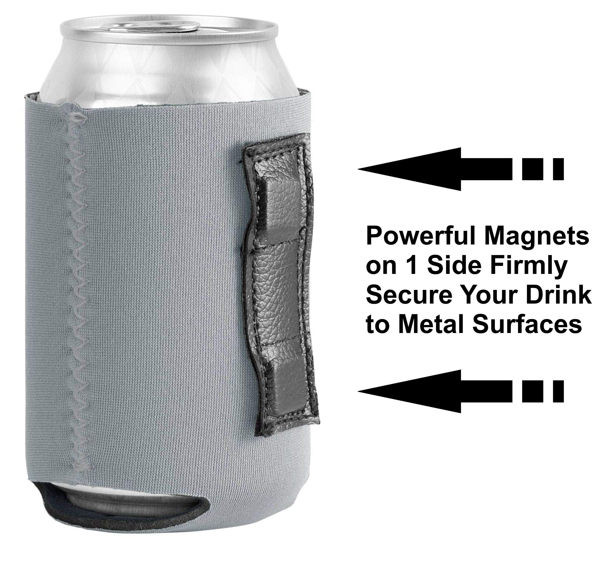 Vintage Camper Magnetic Can Cooler (1-Pack, Gray) - Perfect for Camping, Picnics, and Outdoor Adventures