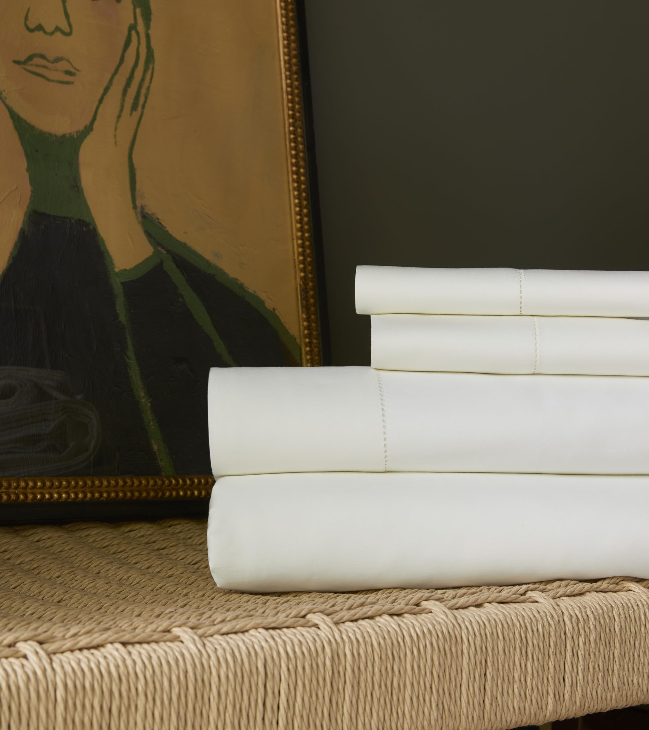 Peacock Alley Clara Luxury Sateen Sheet Set - 100% Long Staple Cotton 320 Thread Count - Soft Smooth All Season Bedding - King Size Dark Grey - Perfect for Master Bedroom & Guest Room Comfort