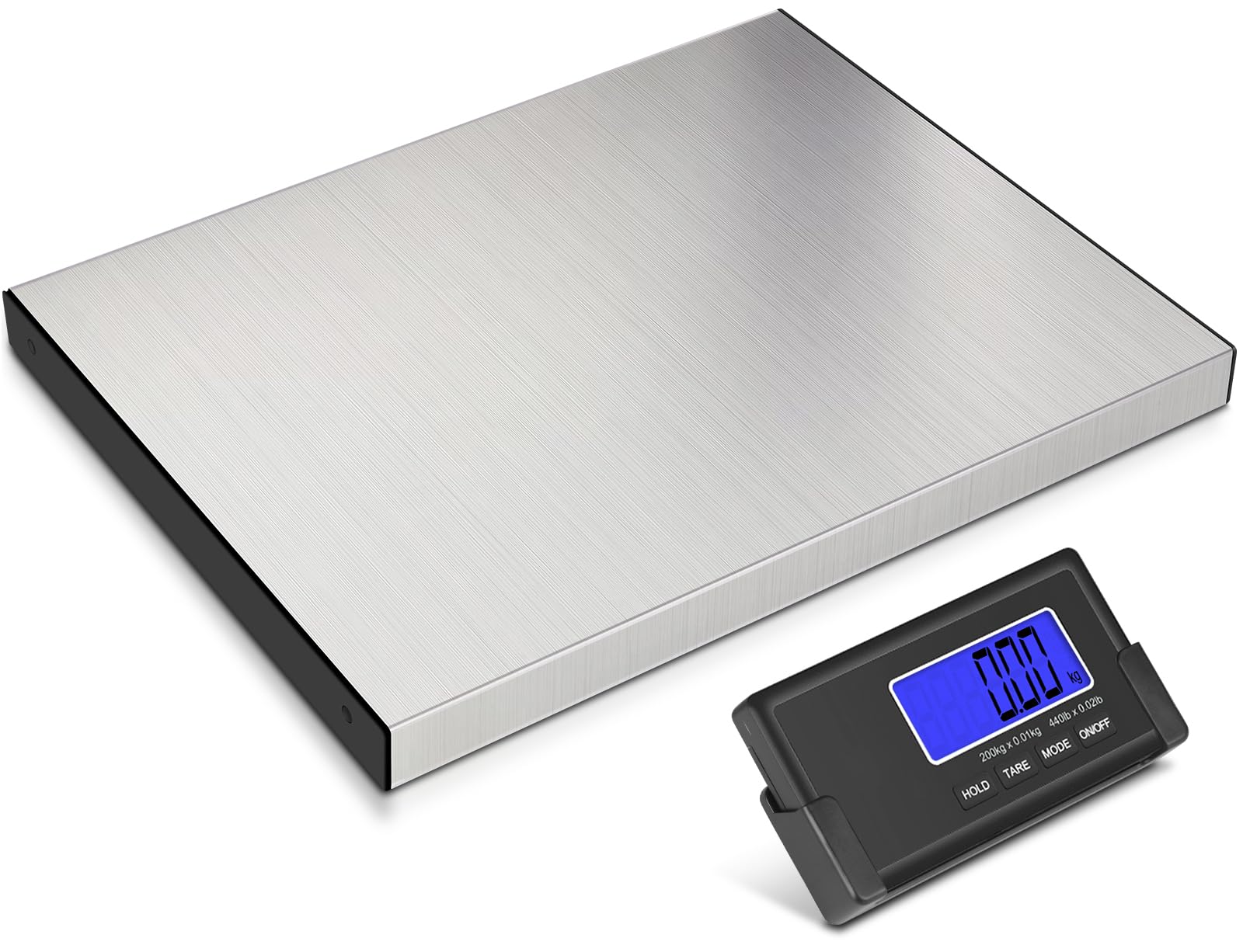 THINKSCALE 440lbs Digital Shipping Scale with 10g Precision - Wireless LCD Display Heavy Duty Postal Scale - Stainless Steel Large Platform for Packages, Luggage & Parcels - Perfect for Home, Office & Warehouse Shipping Needs