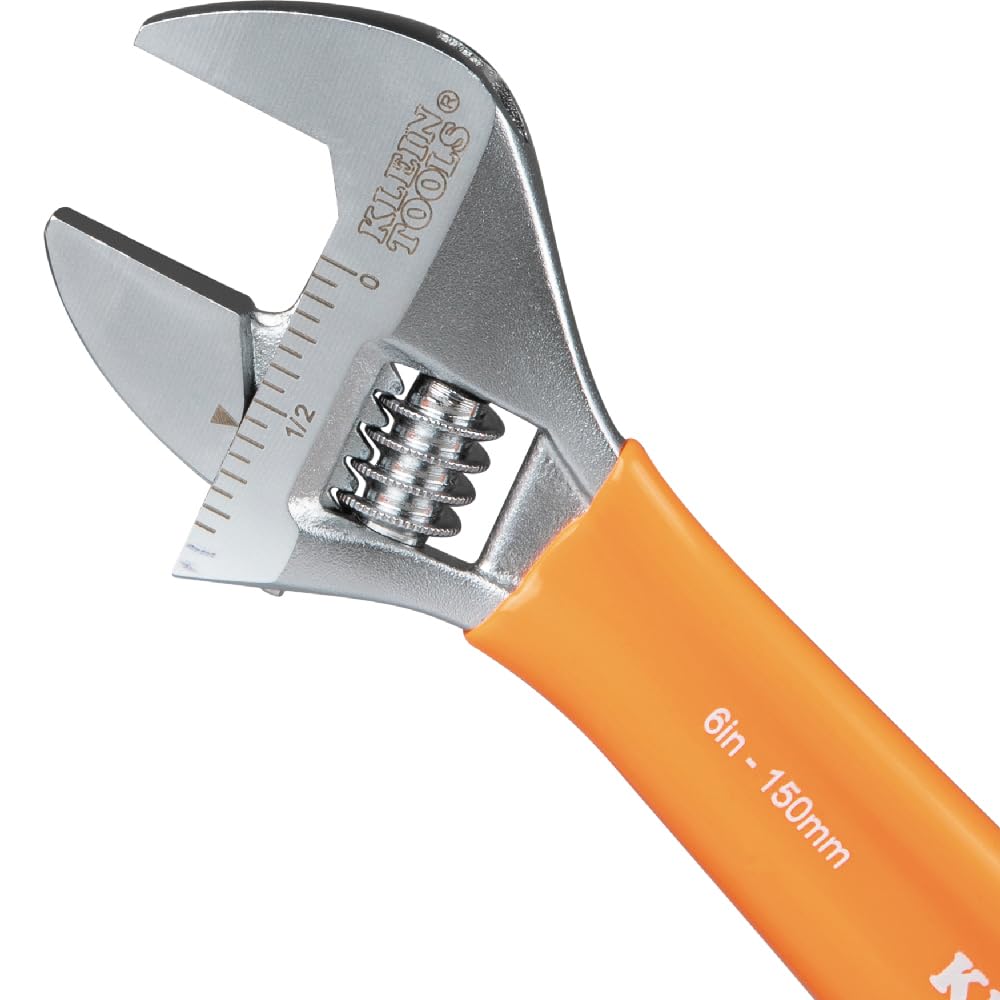 Klein Tools D5072 6-Inch & 10-Inch Adjustable Wrench Set - Forged Steel Construction with SAE/Metric Scales - Ideal for Plumbing, Automotive & DIY Home Repairs